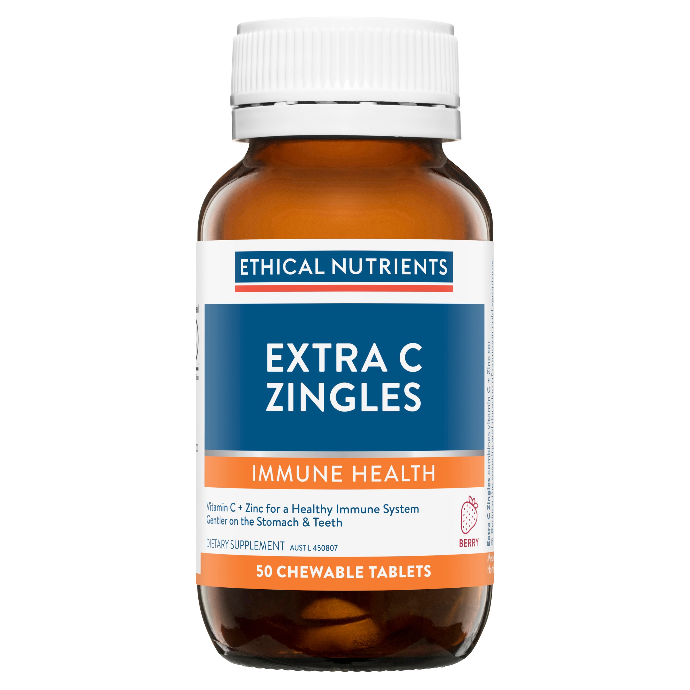 Ethical Nutrients Extra C Zingles Berry 50 chewable tablets - Image 1