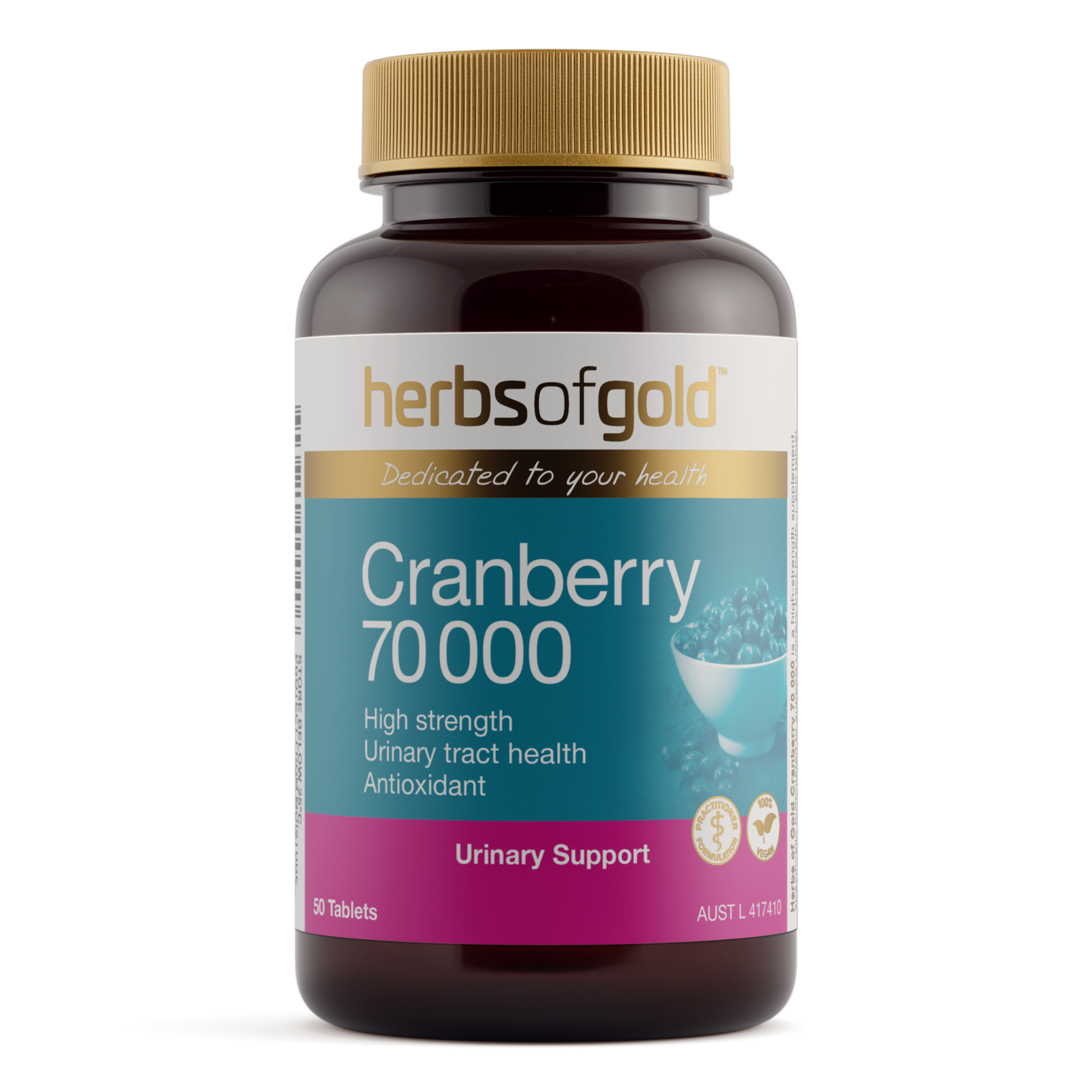 Herbs of Gold Cranberry 70000 - 50 tablets - Image 1