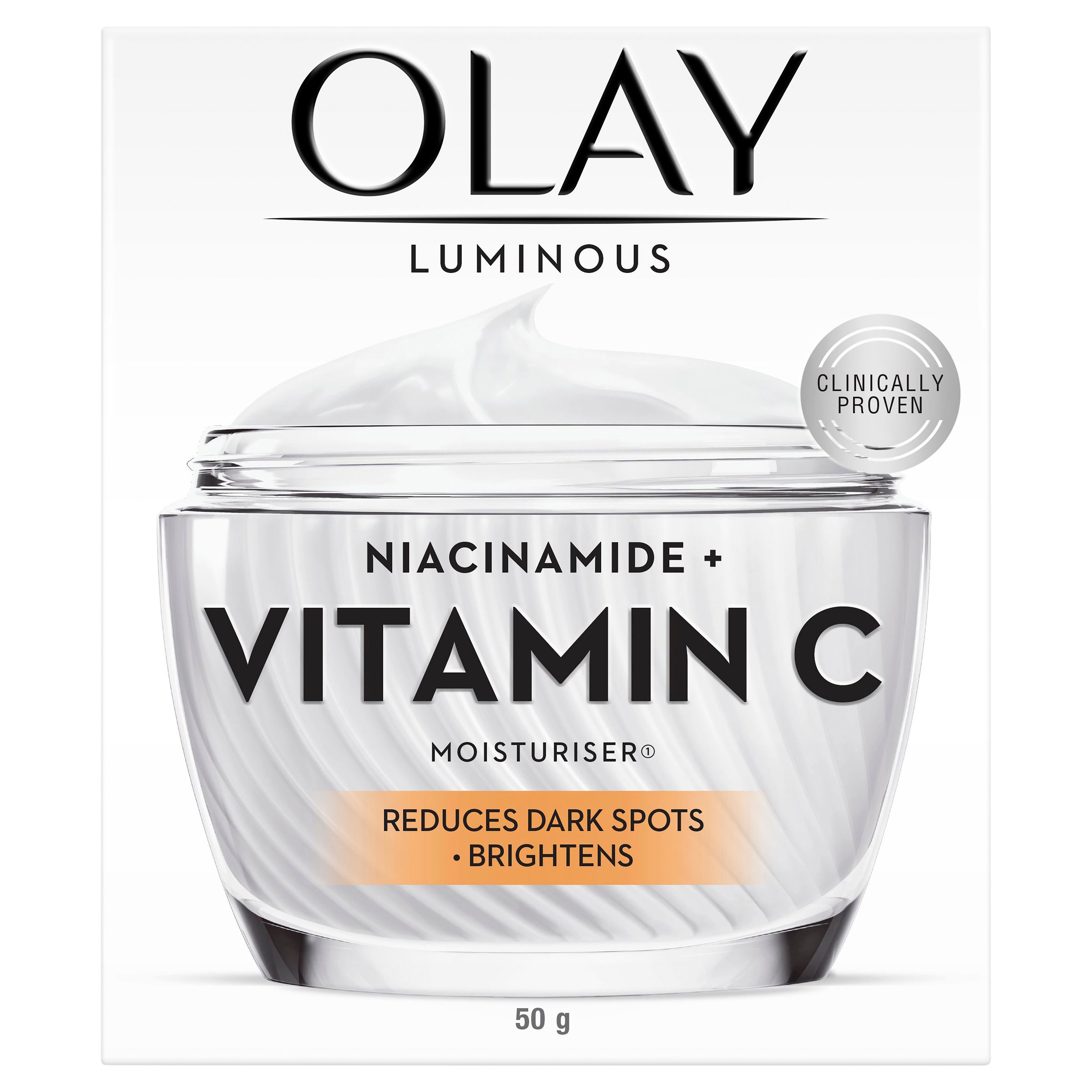 Olay Luminous Niacinamide + Vitamin C Face Cream Moisturiser 50g - Image 1