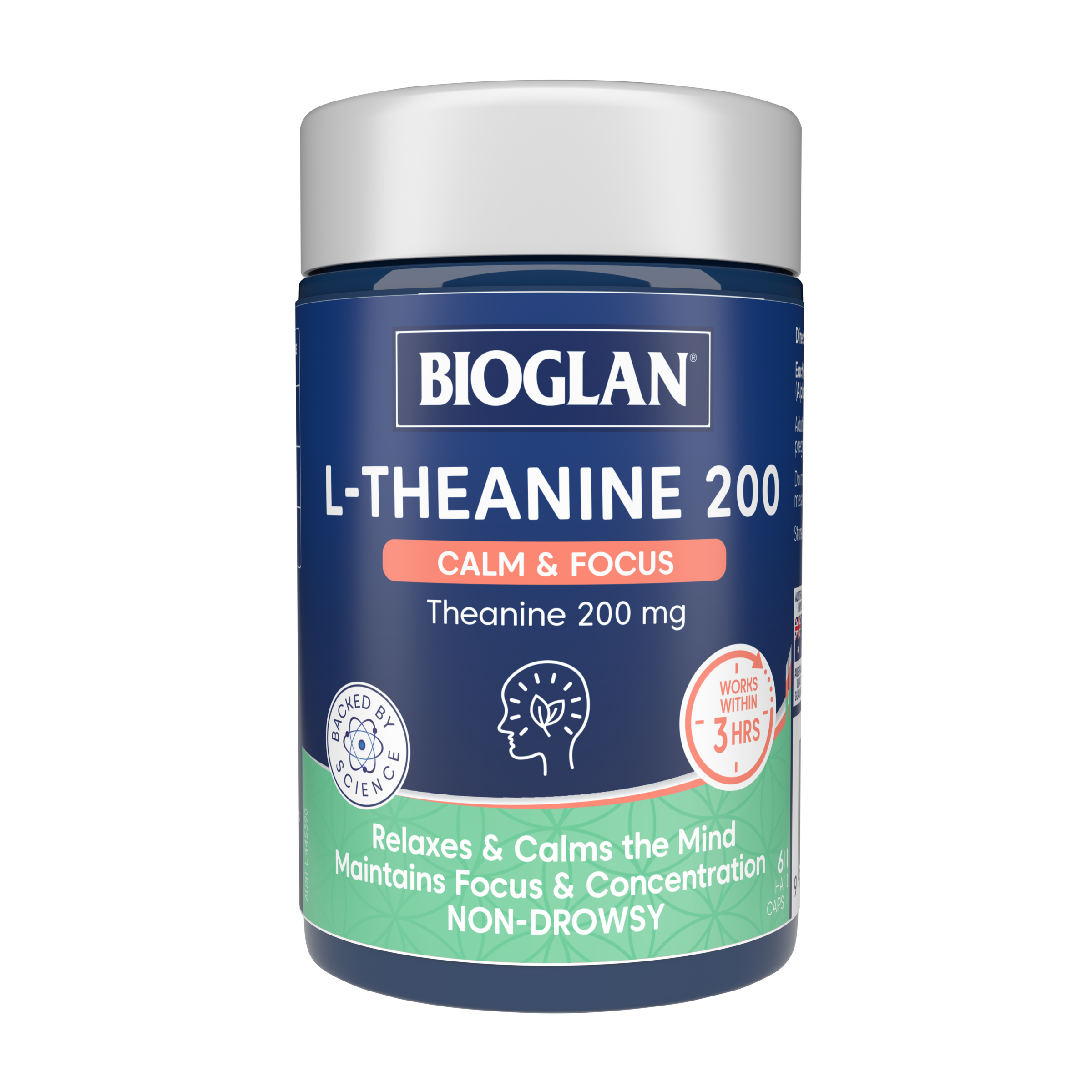 Bioglan L-Theanine 200 Calm & Focus 60 capsules - Image 1