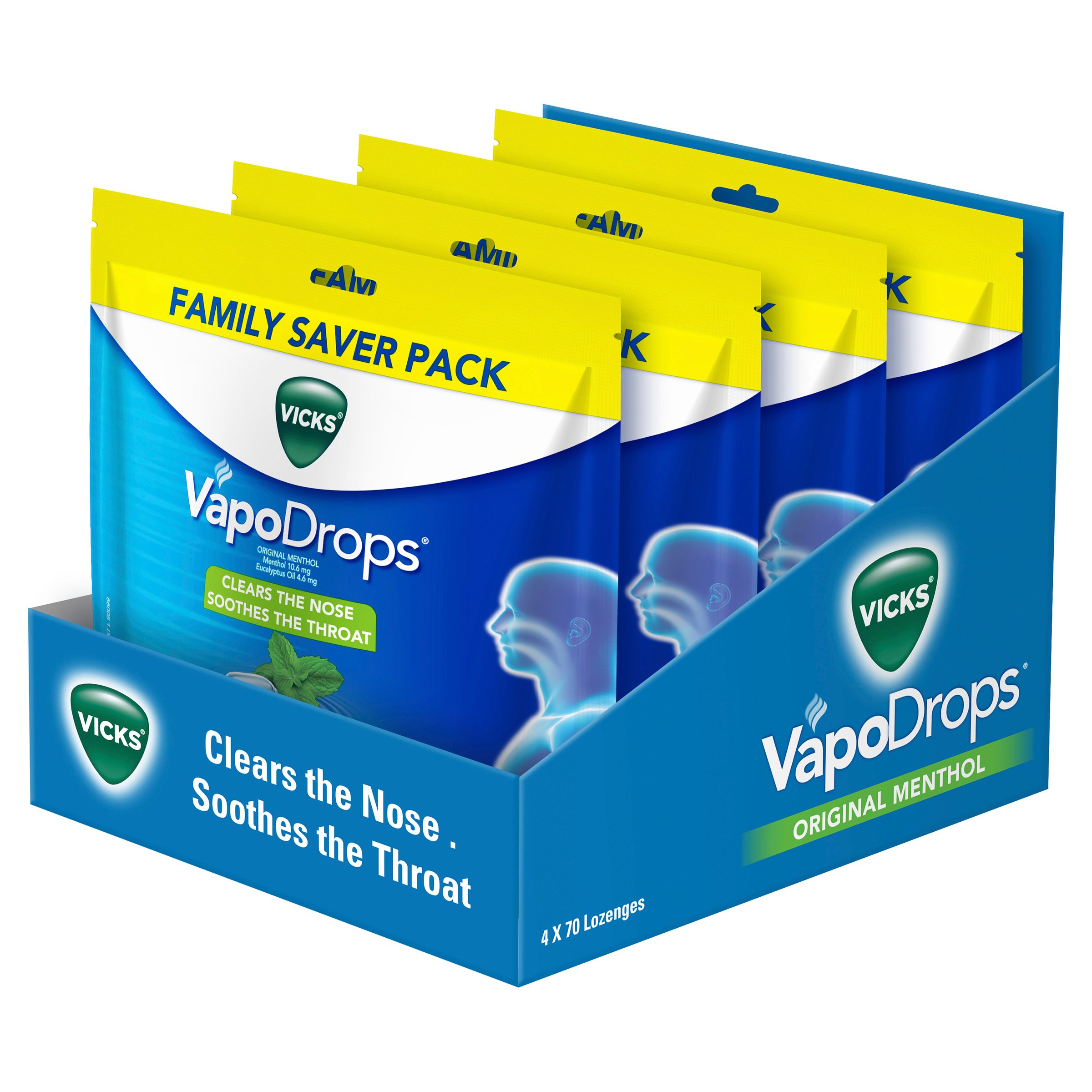 Vicks VapoDrops Original Menthol 70 pack - Image 5