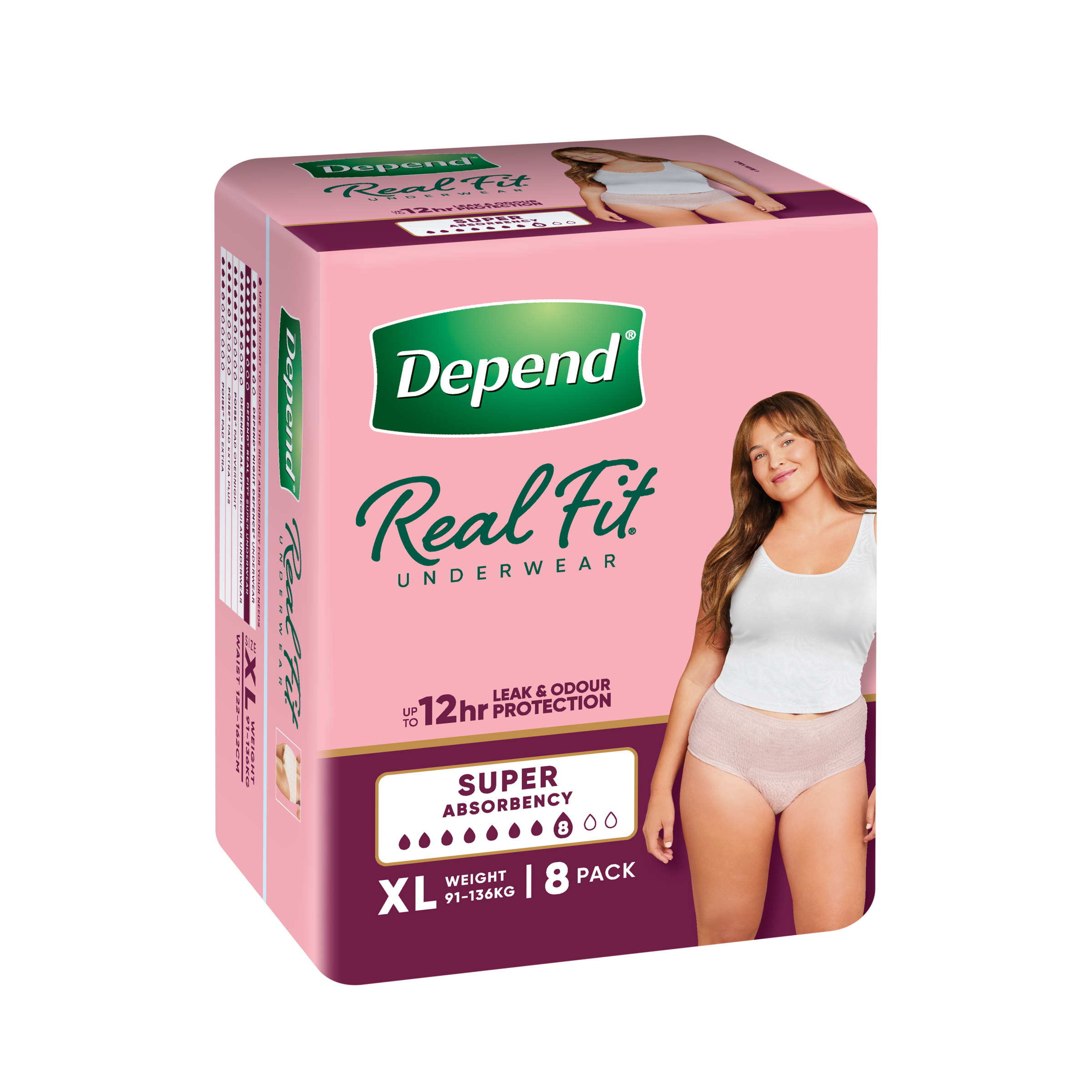 Depend RealFit Super Underwear Female Extra Large 8 pack - Image 10