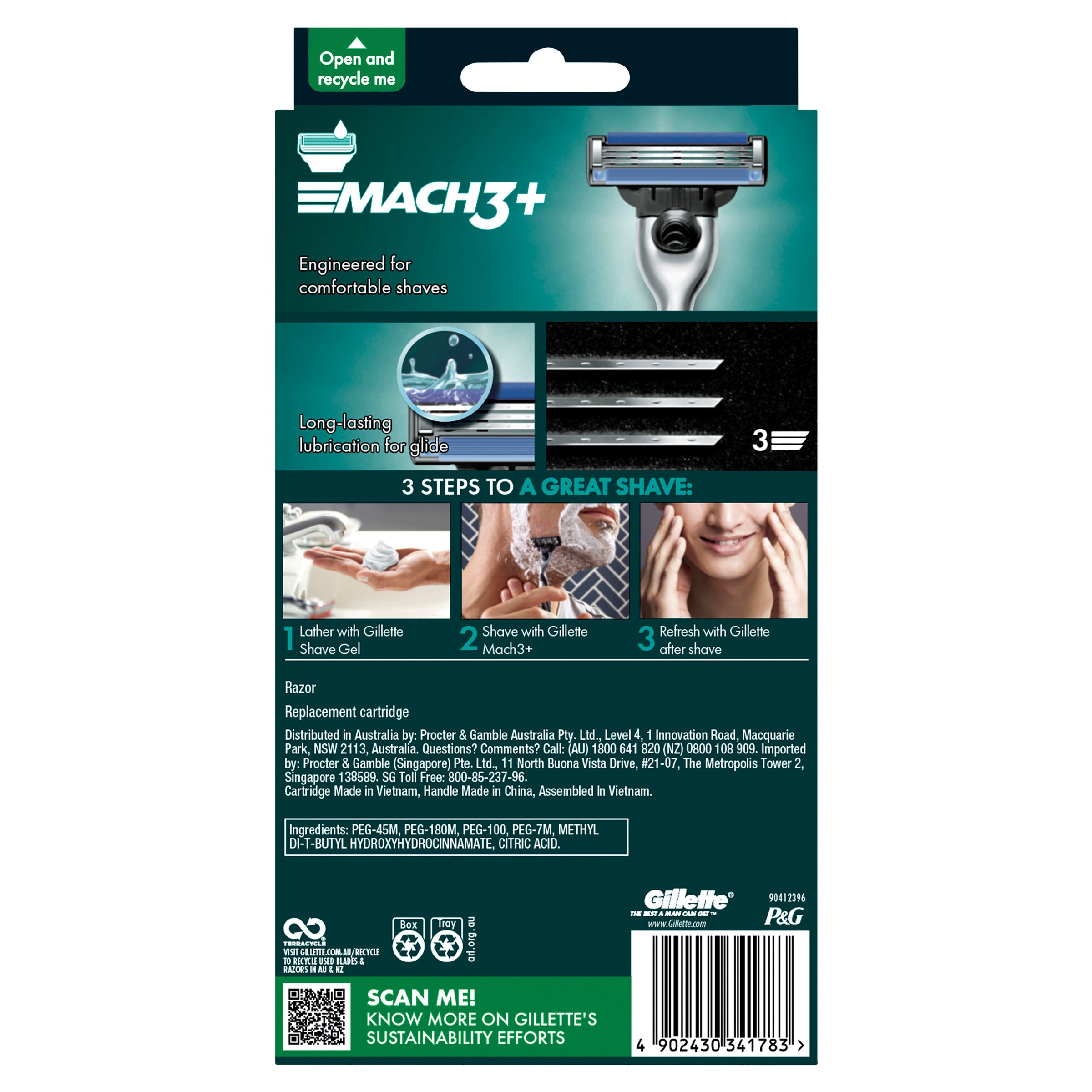 Gillette Mach3+ Razor 2 Up 1 pack - Image 2