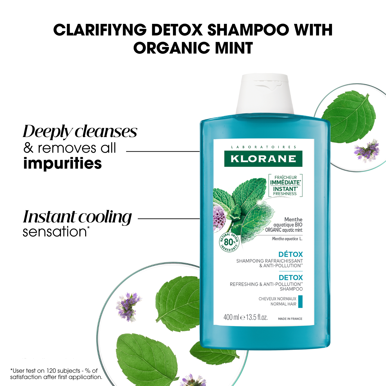Klorane Shampoo With Organic Mint 400ml - Image 6