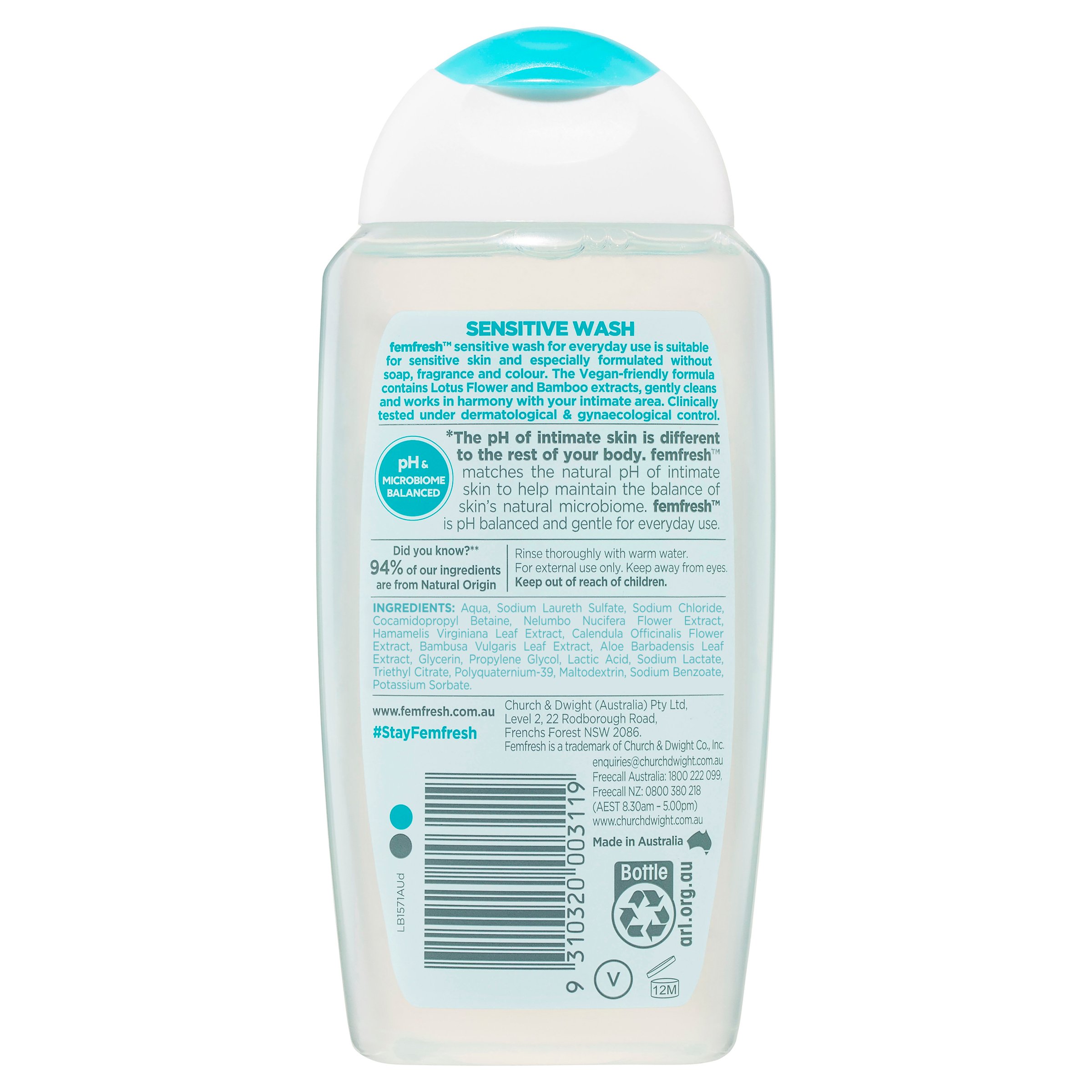 Femfresh Sensitive Wash 250ml - Image 2