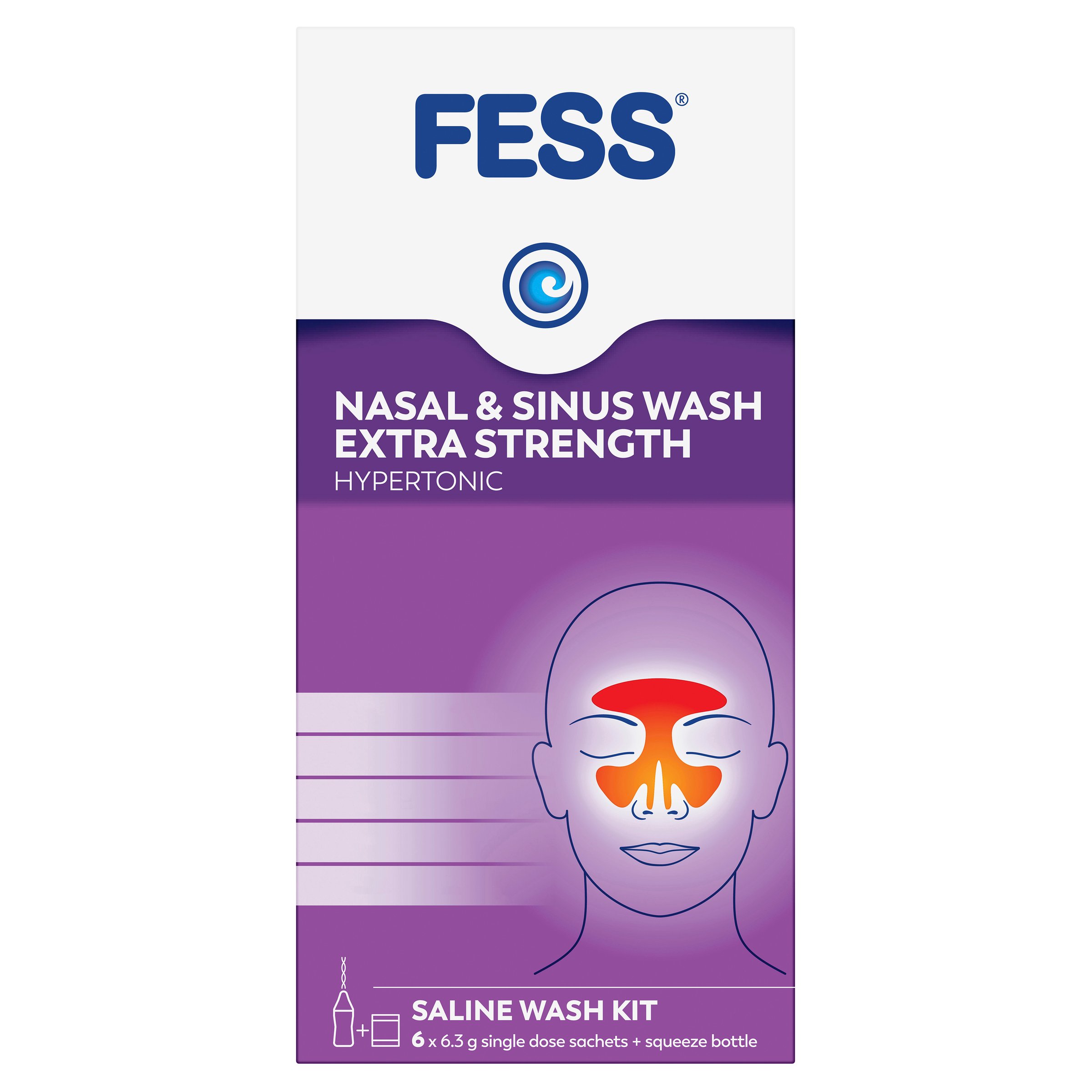 Fess Nasal & Sinus Wash Kit With 6 Extra Strength Refill Sachets 1 kit - Image 9