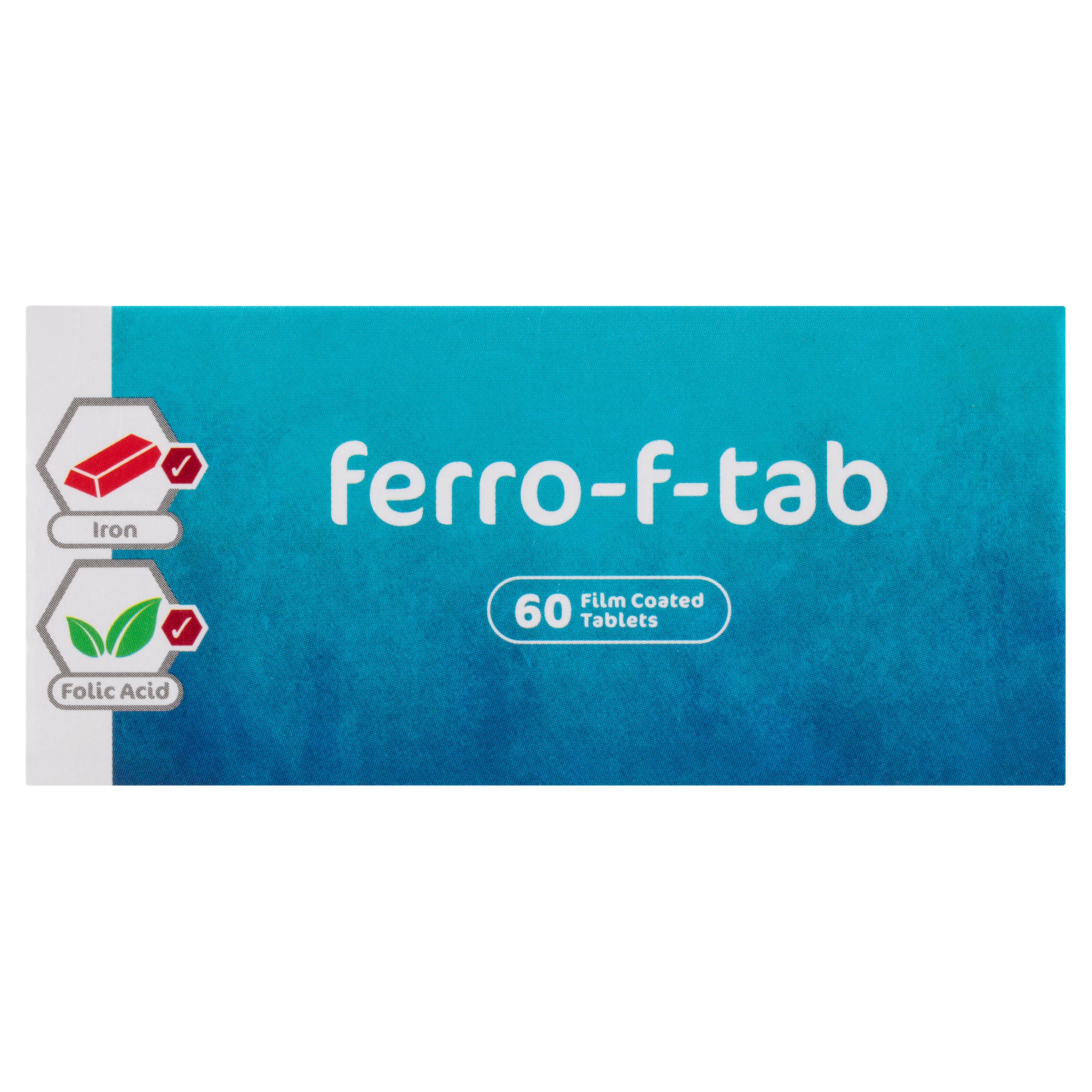 Ferro-F-Tab Iron & Folic Acid - 60 tablets - Image 4