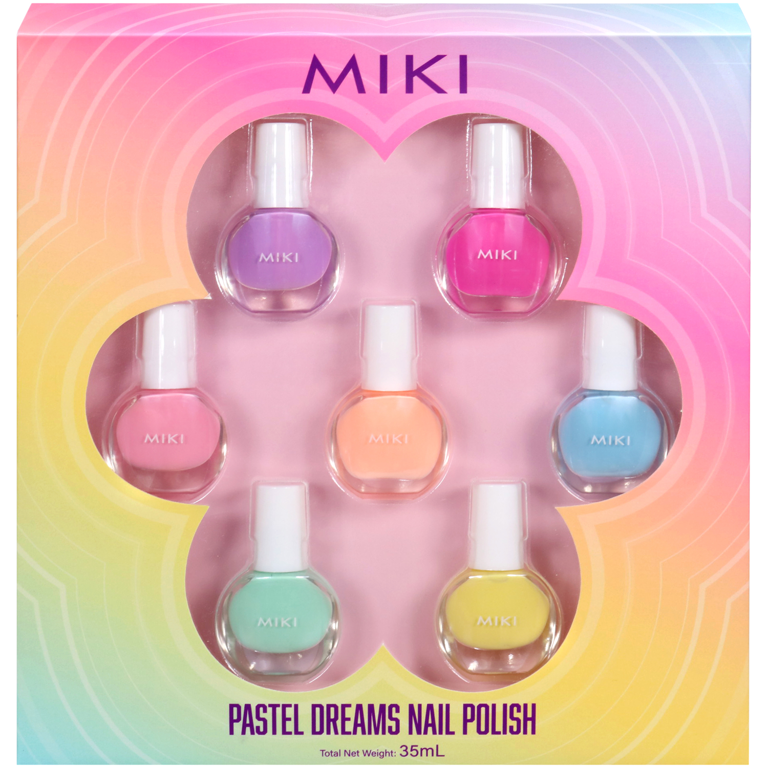 Miki Pastel Dreams Nail Polish Set 7 piece
