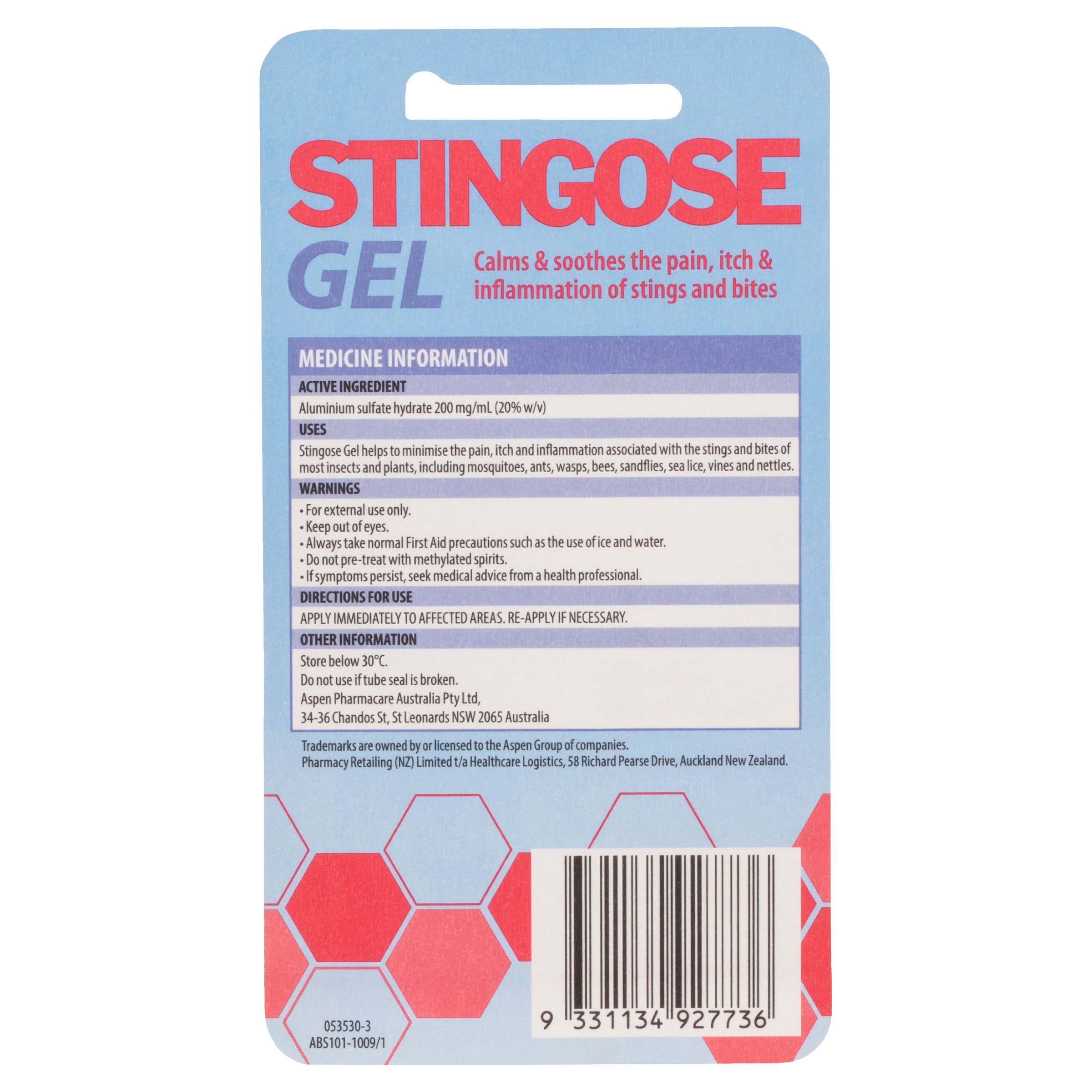 Stingose Gel Tube 25g - Image 2