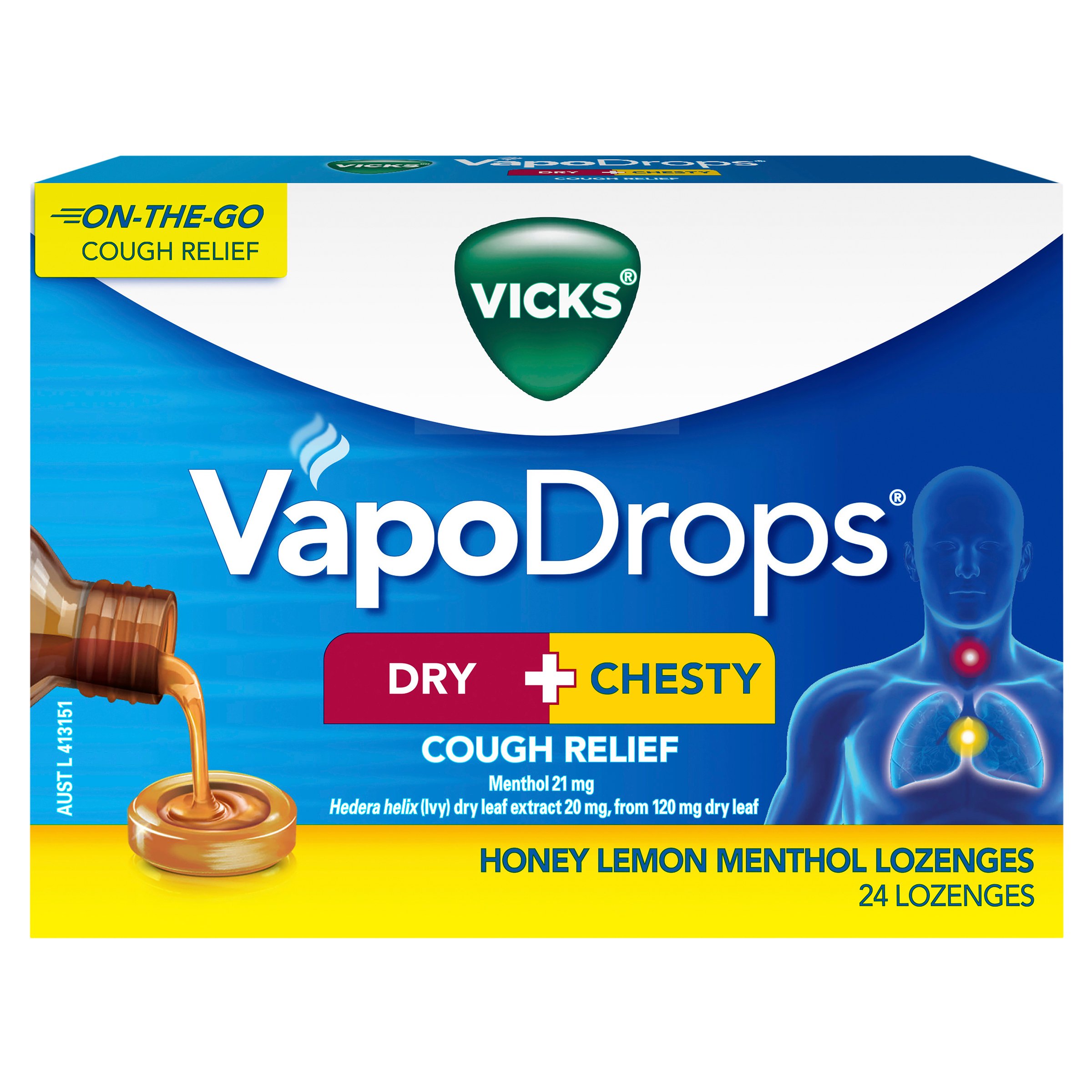 Vicks Dry+Chesty 24 lozenges - Image 1