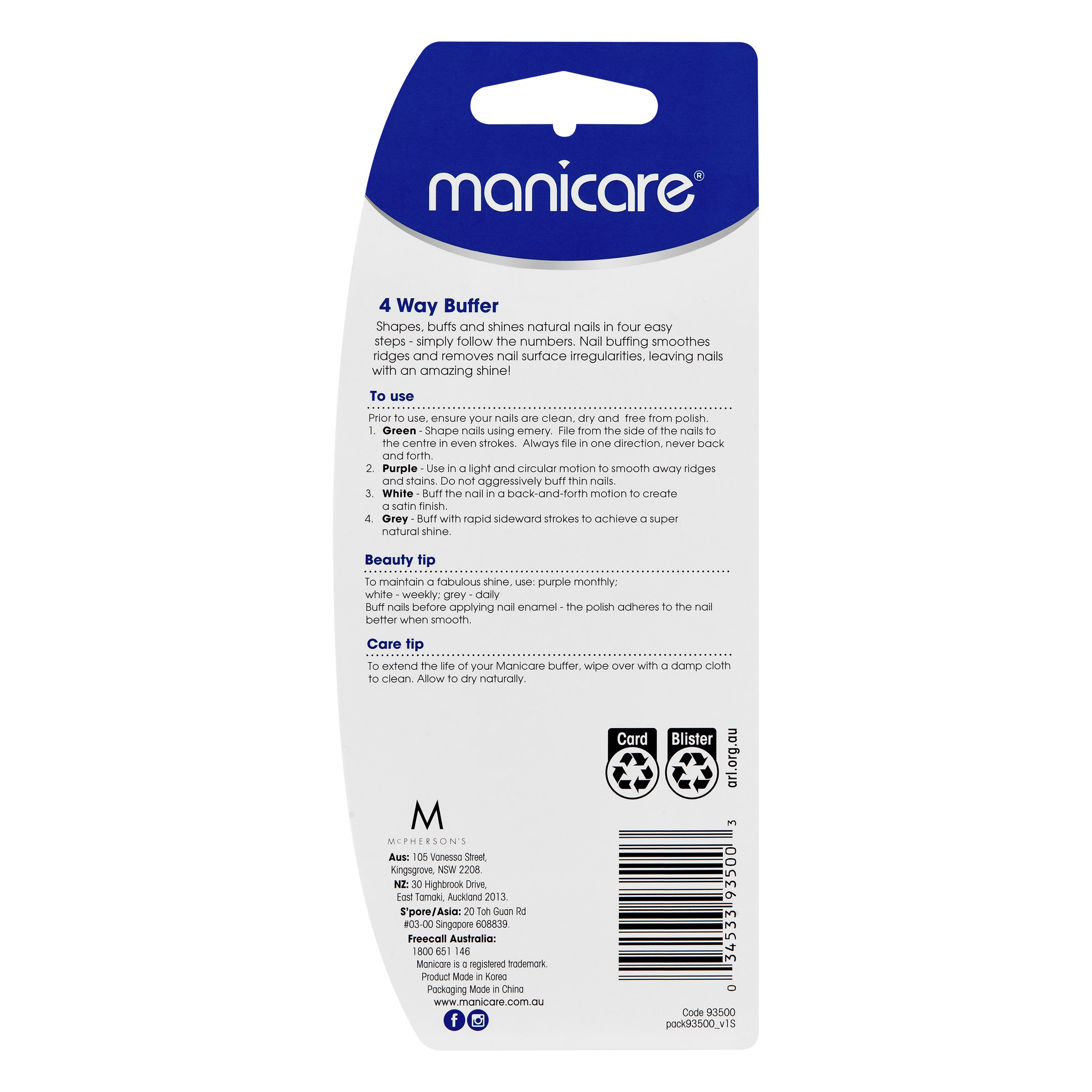 Manicare Buffer 4-Way 1 each - Image 2