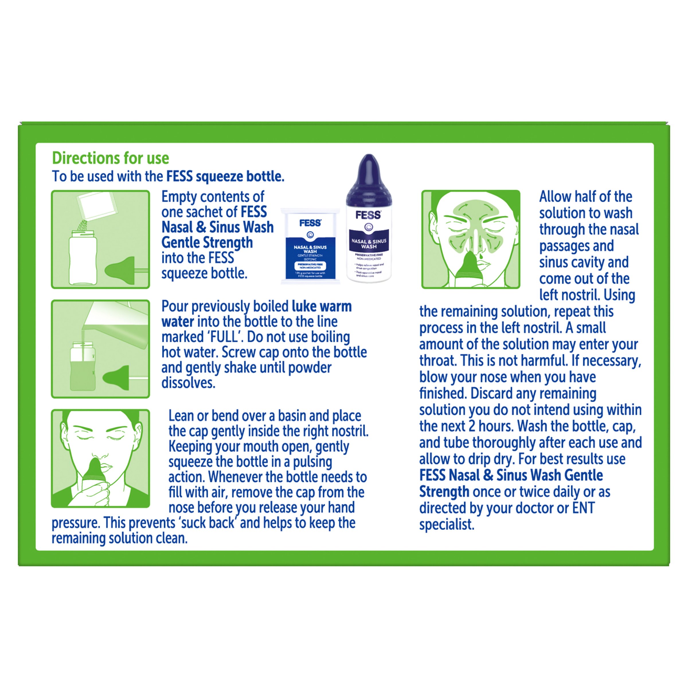 Fess Nasal & Sinus Wash Refill Gentle Strength 50 sachets - Image 2