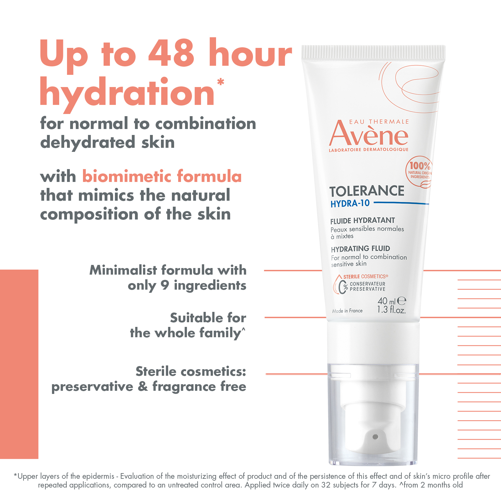 Avene Tolerance Hydra-10 Hydrating Fluid 40ml - Image 3