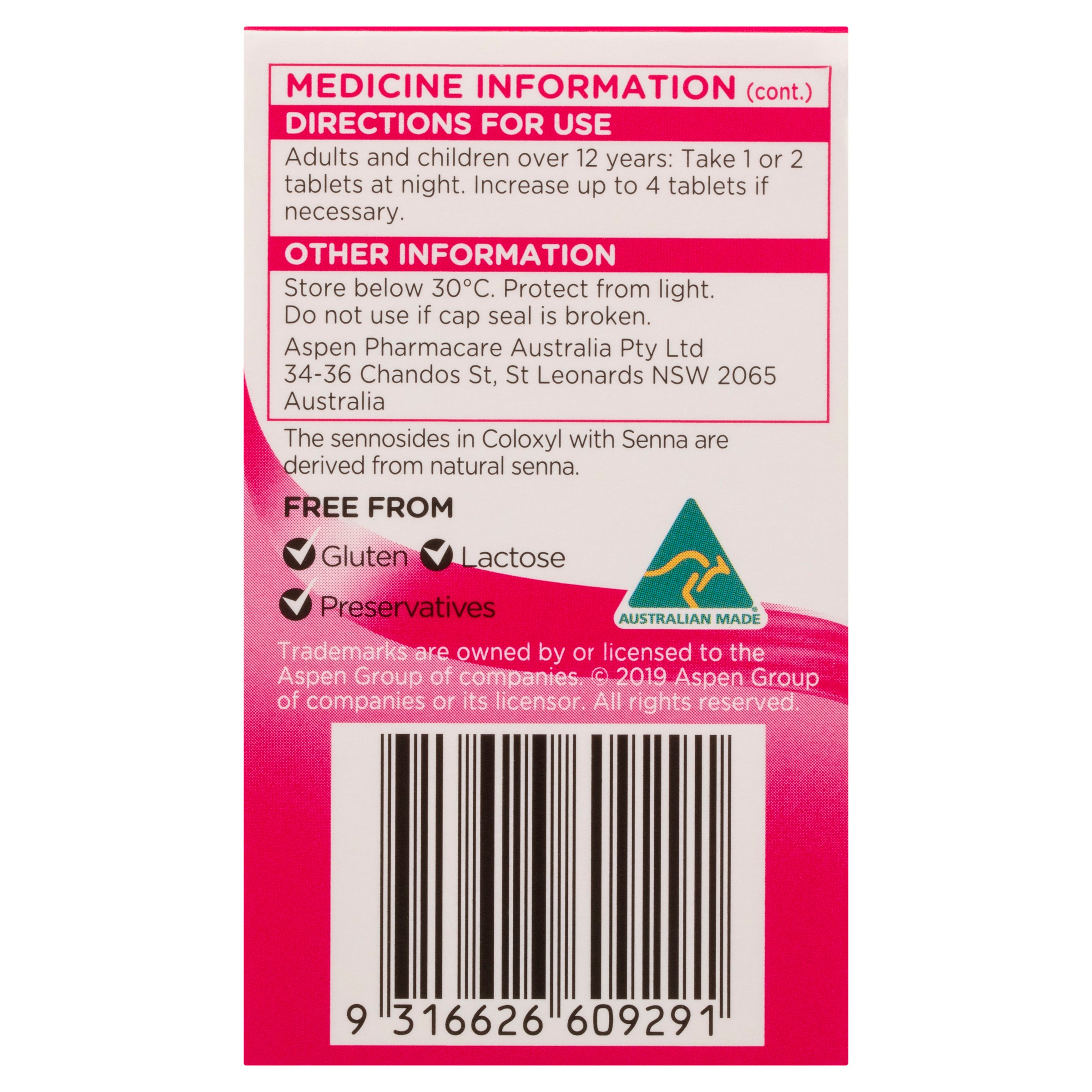 Coloxyl & Senna 30 tablets - Image 2