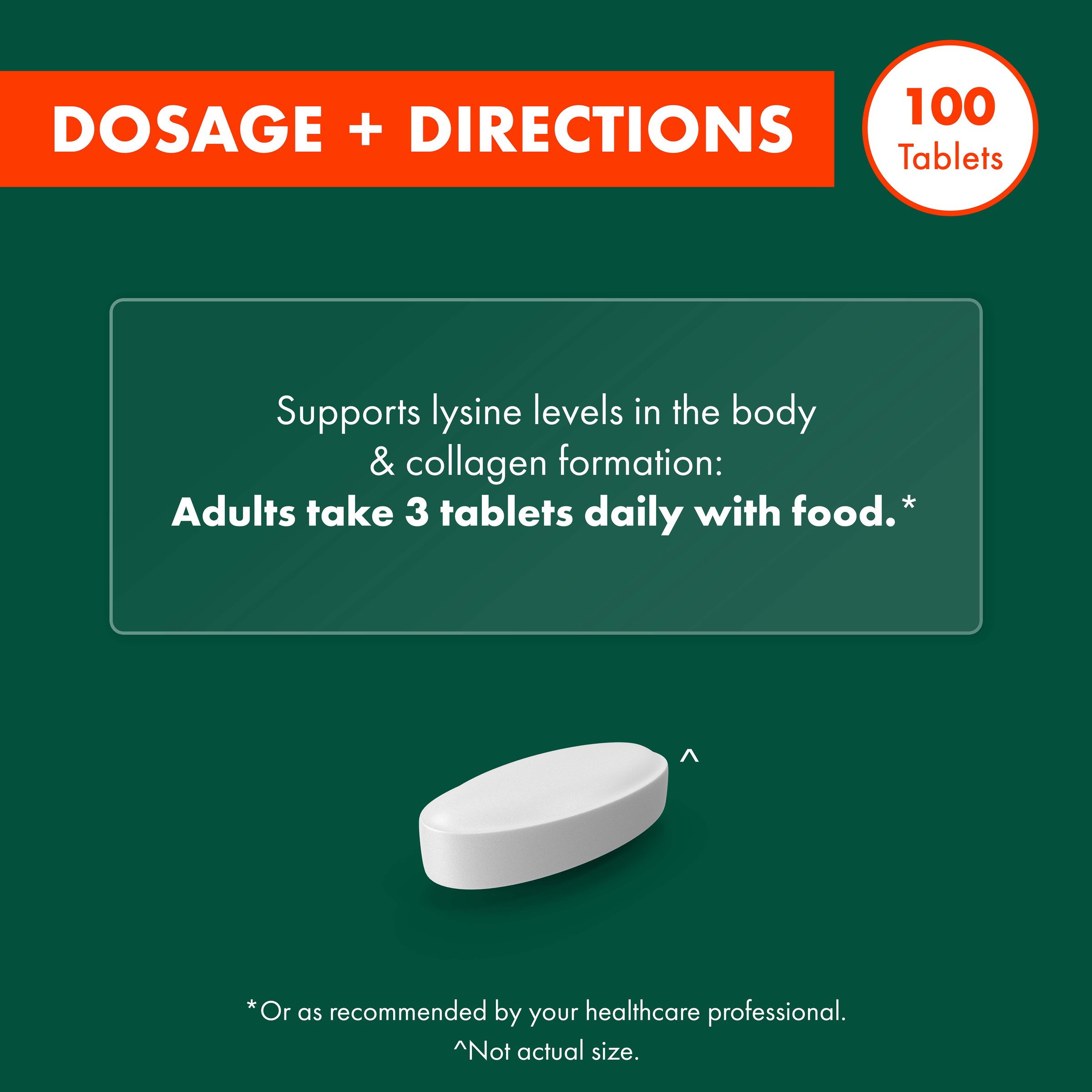 Nature's Own Lysine 1000mg - 100 tablets - Image 4