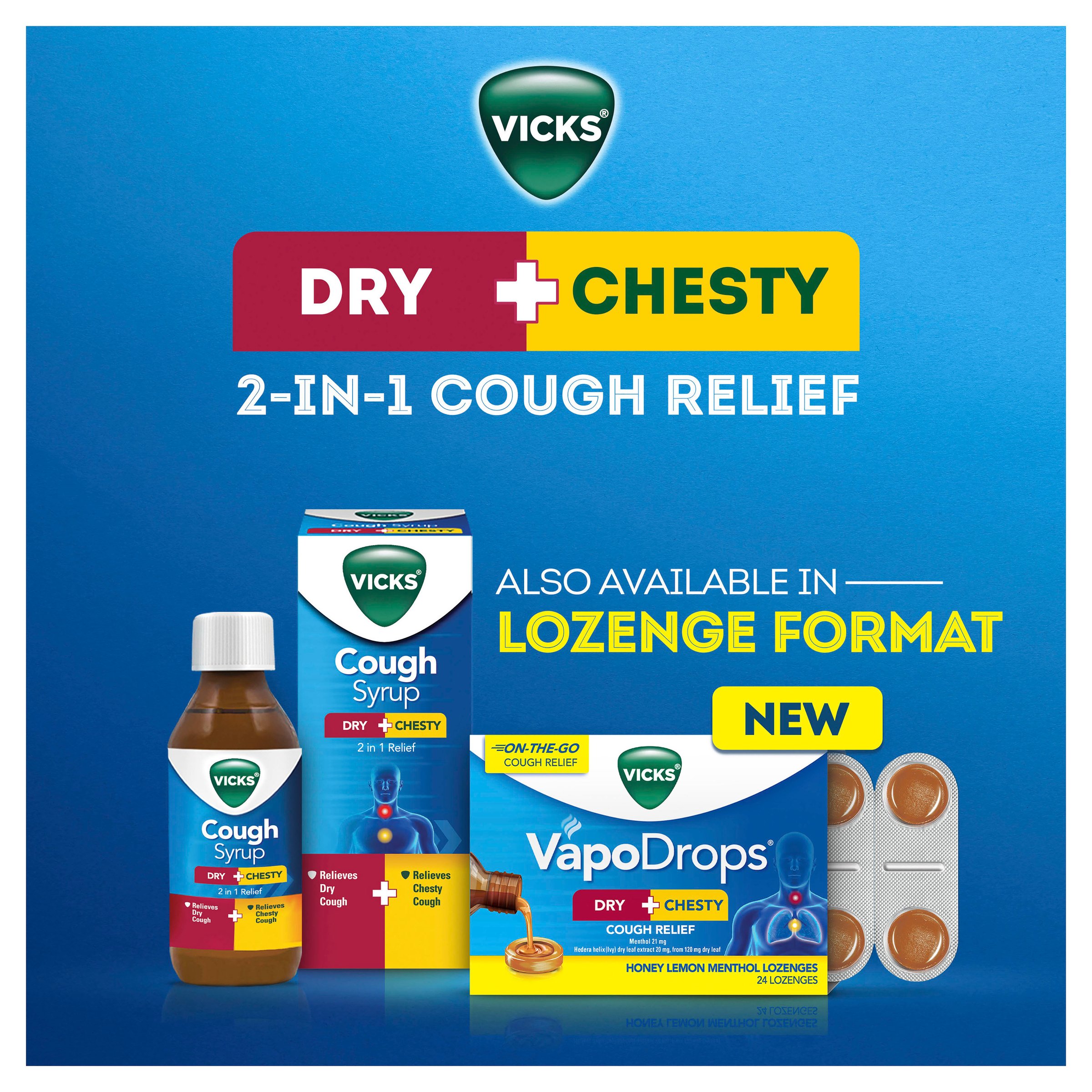 Vicks 2 In 1 Dry + Chesty Cough Syrup 200ml - Image 5