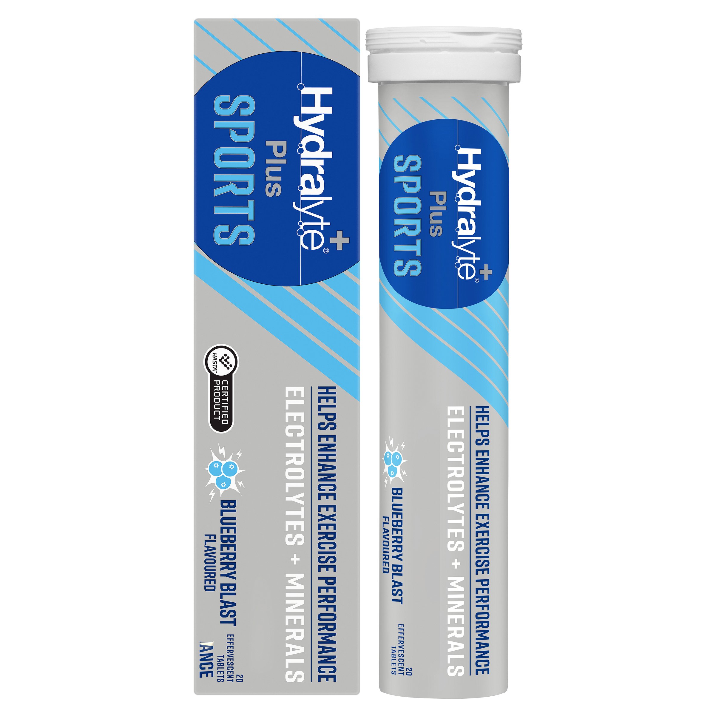 Hydralyte Plus Sports Effervescent Blueberry Blast 20 tablets - Image 8
