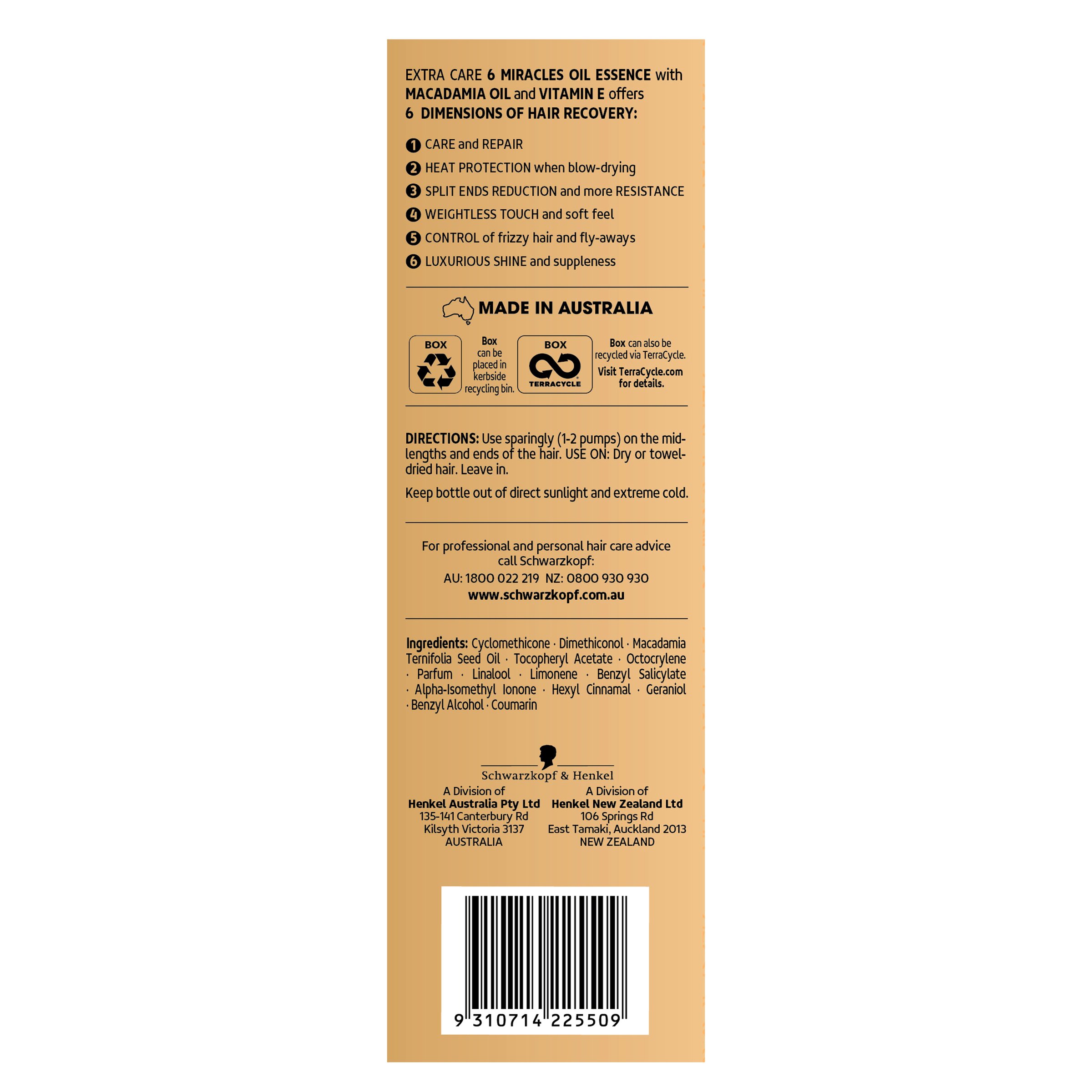 Schwarzkopf Extra Care 6 Miracles Oil Treatment 100ml - Image 2