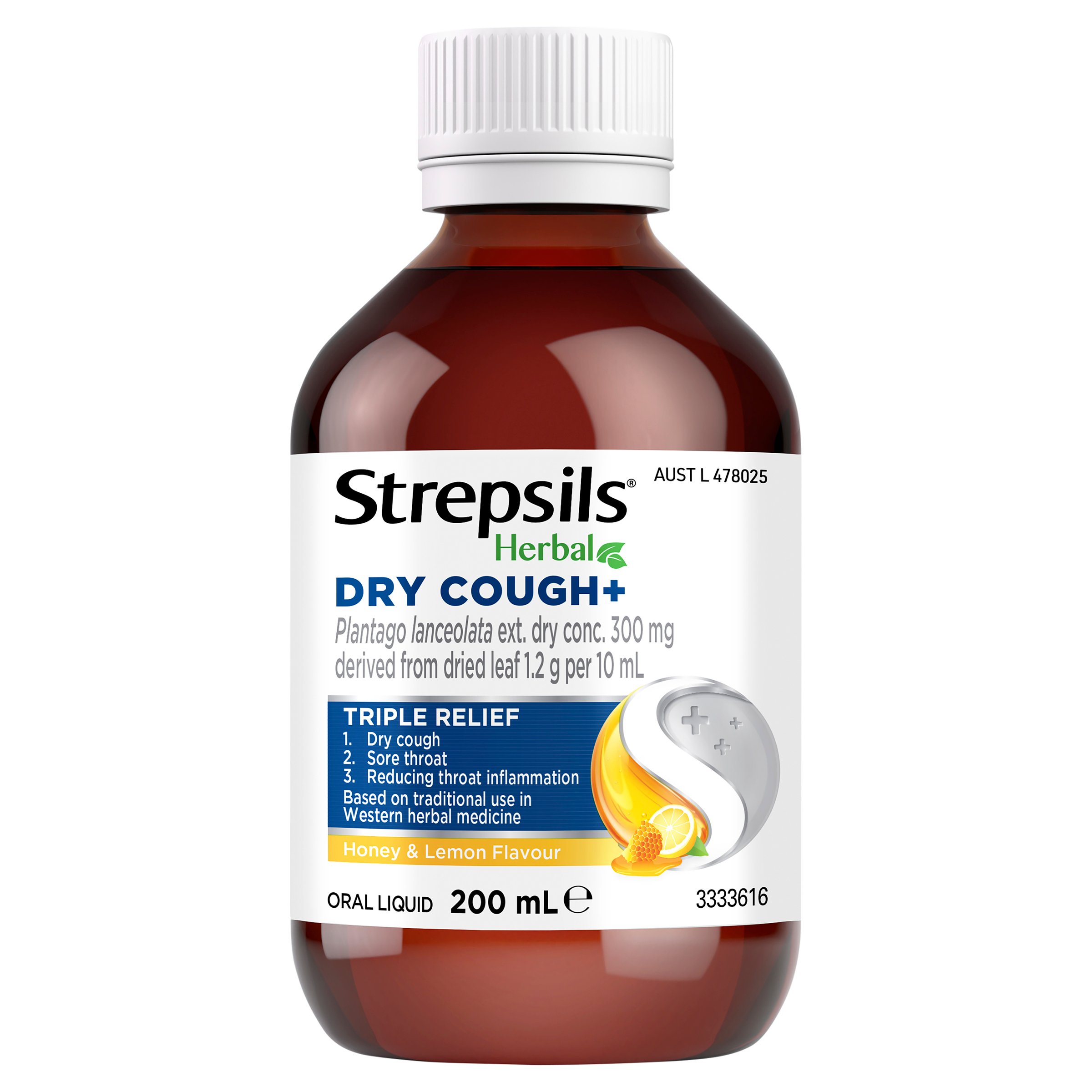 Strepsils Herbal Dry Cough+ Liquid 200ml - Image 9
