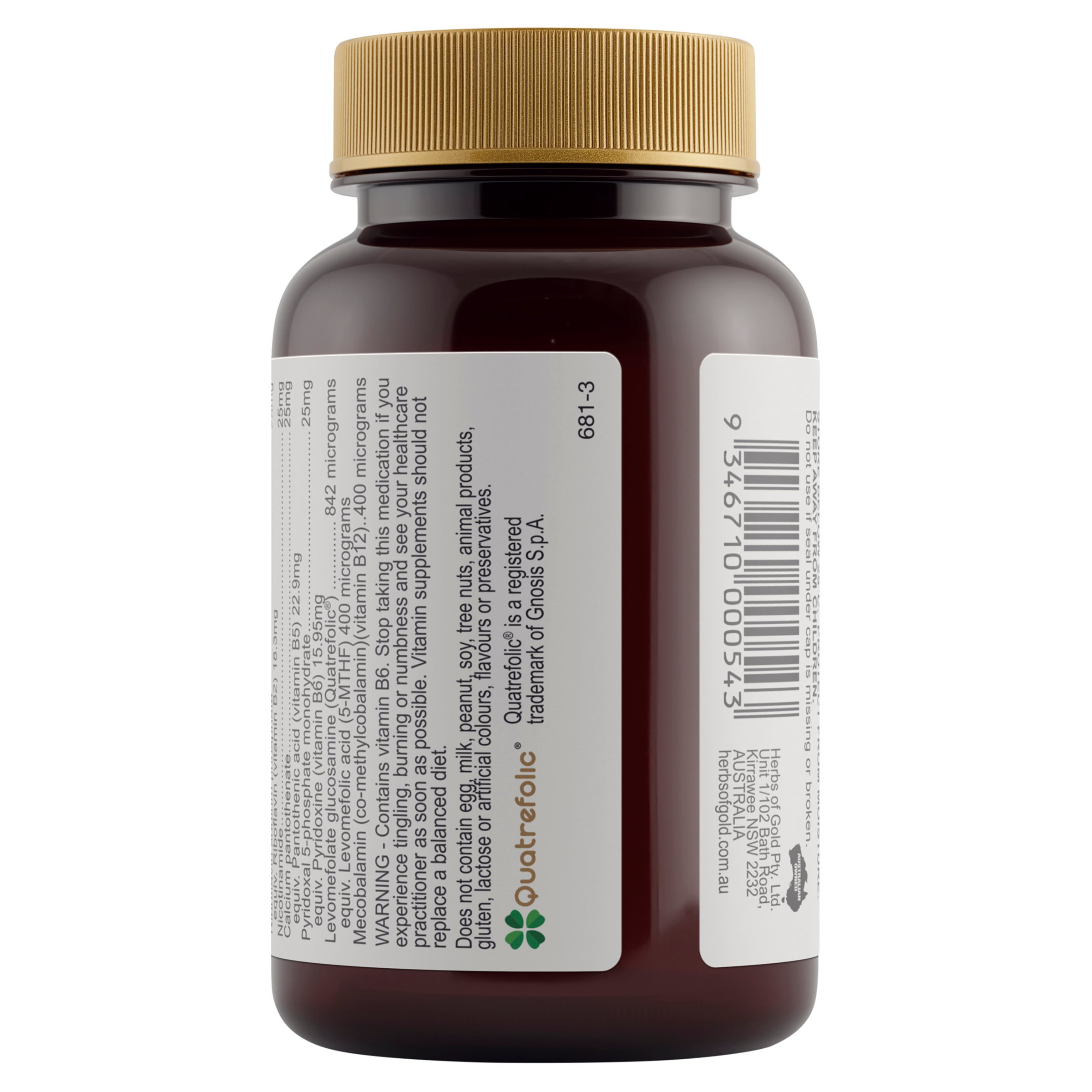 Herbs of Gold Activated B Complex 30 capsules - Image 3