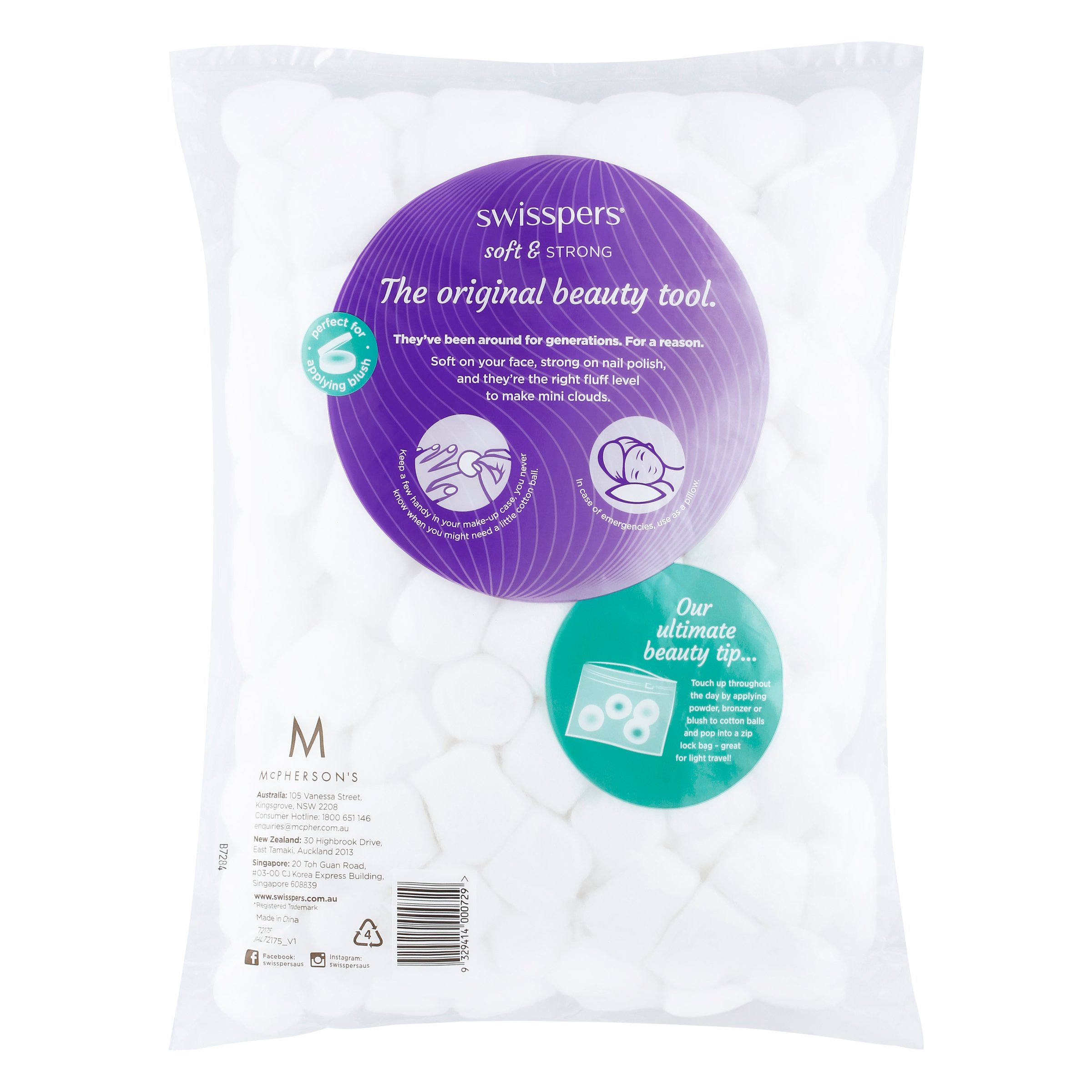 Swisspers Cotton Balls 200 pack - Image 2