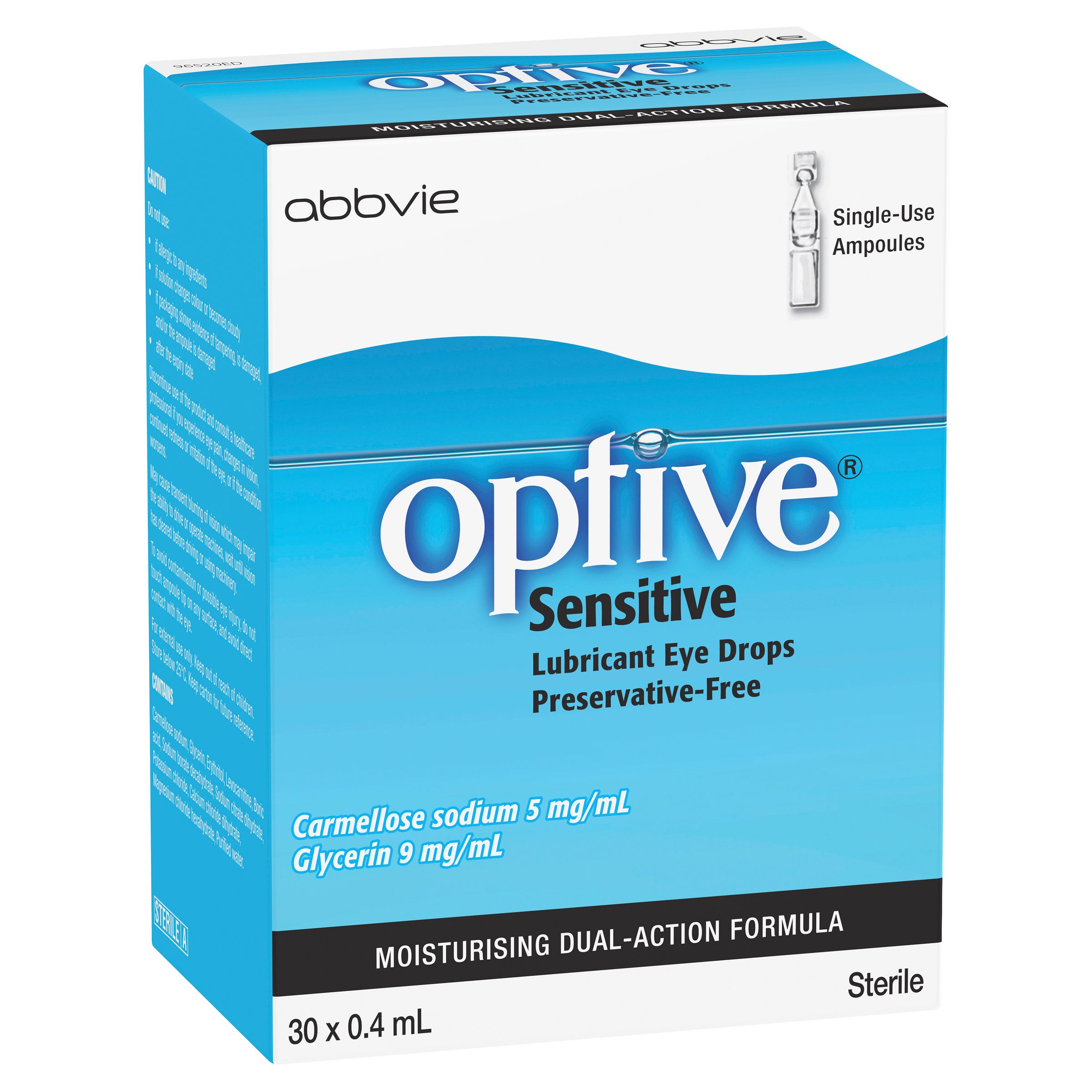 Optive Lubricant Eye Drops Sensitive Preservative Free 0.4ml X 30 vials - Image 6