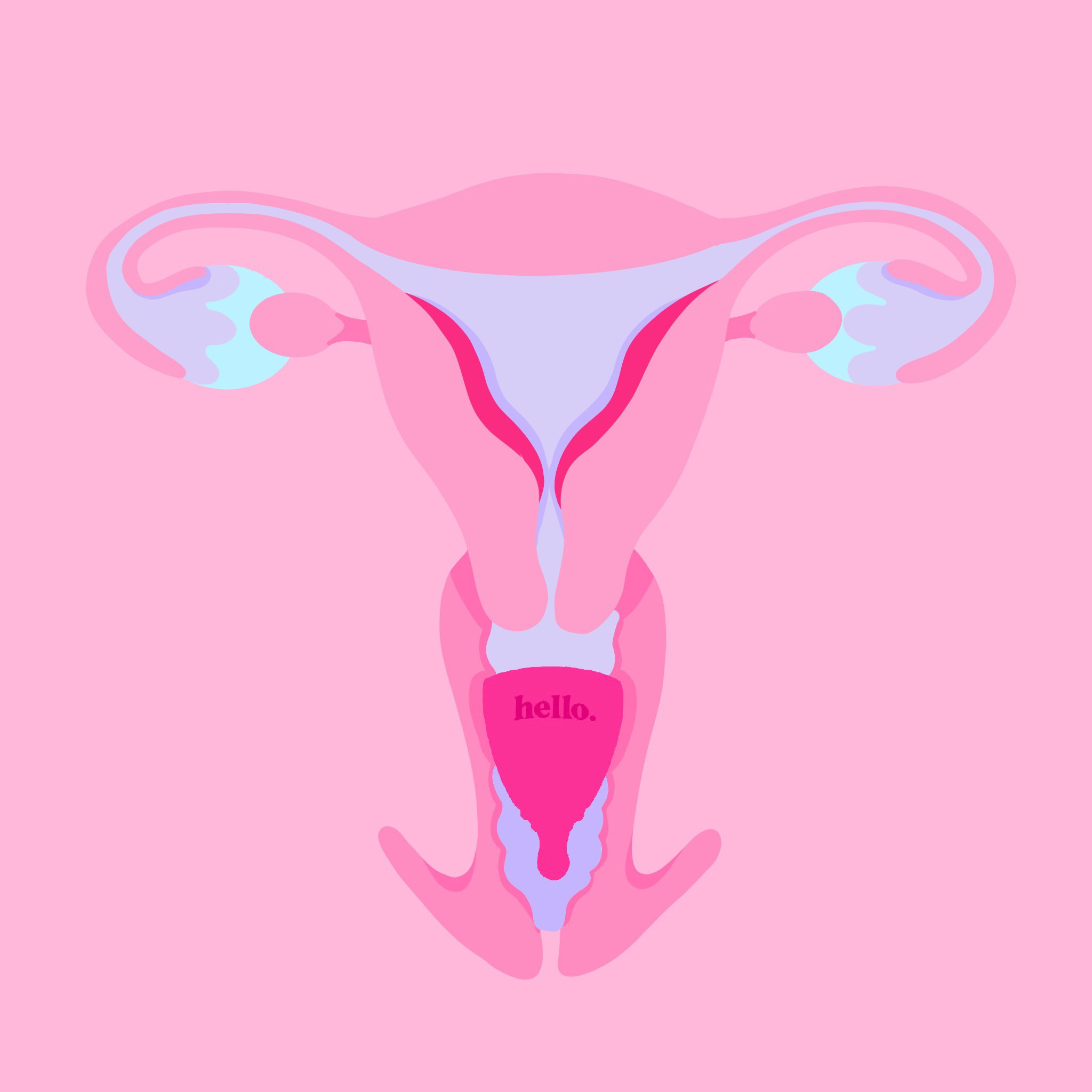 Hello Period Average Cervix Cup Medium Blue 60g - Image 3