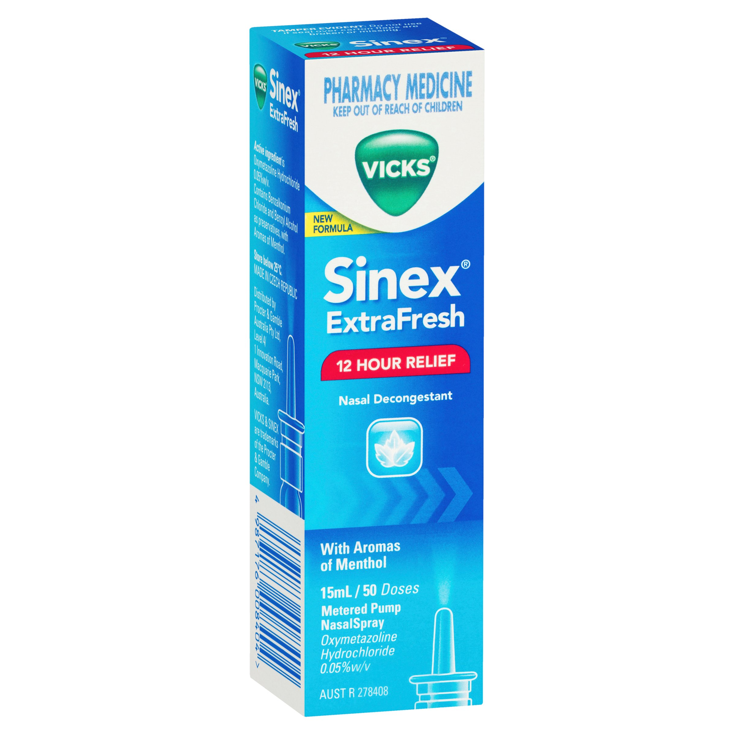 Vicks Sinex Extra Fresh Nasal Decongestant Relief With Menthol 15ml - Image 6
