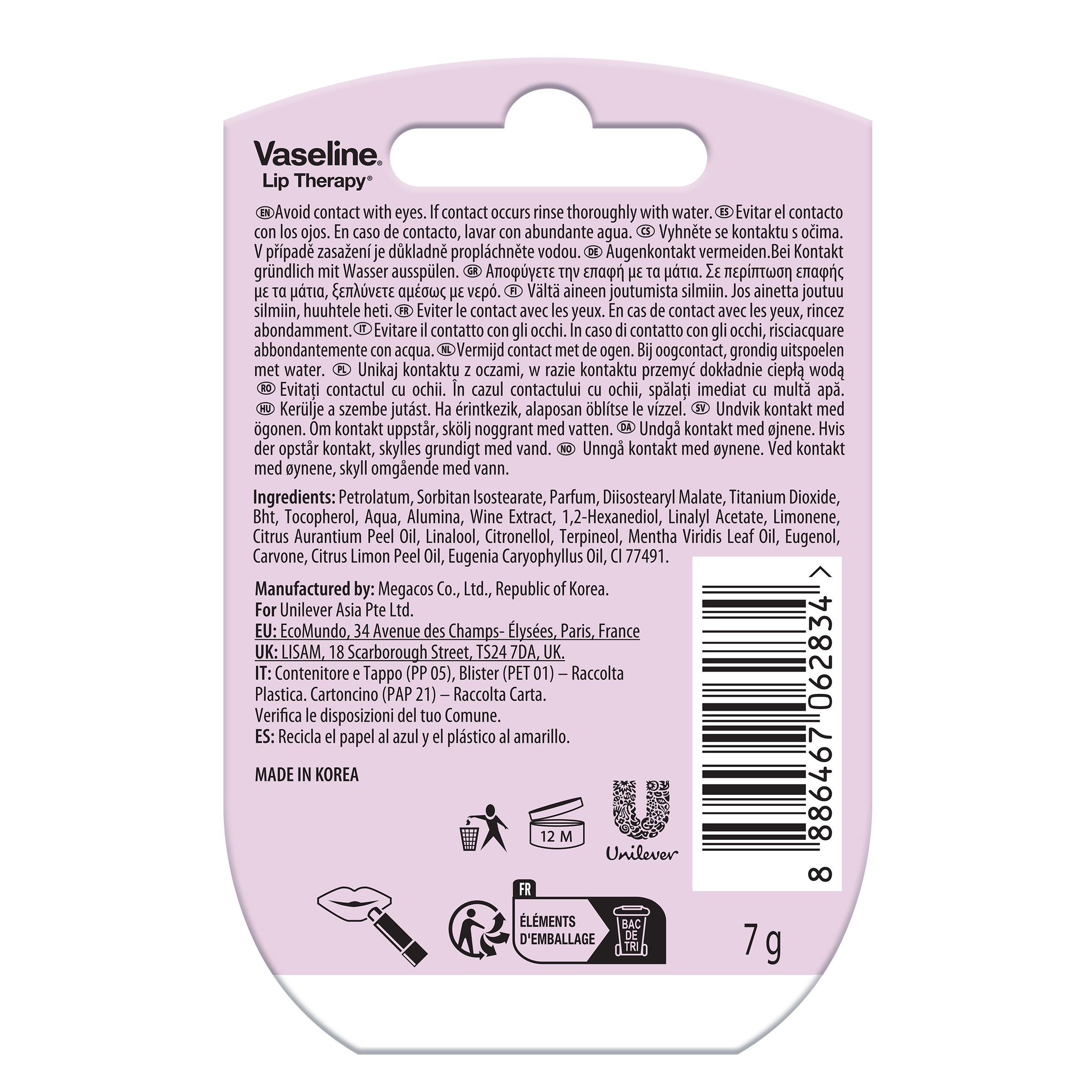 Vaseline Lip Therapy Pink Bubbly 7g - Image 3
