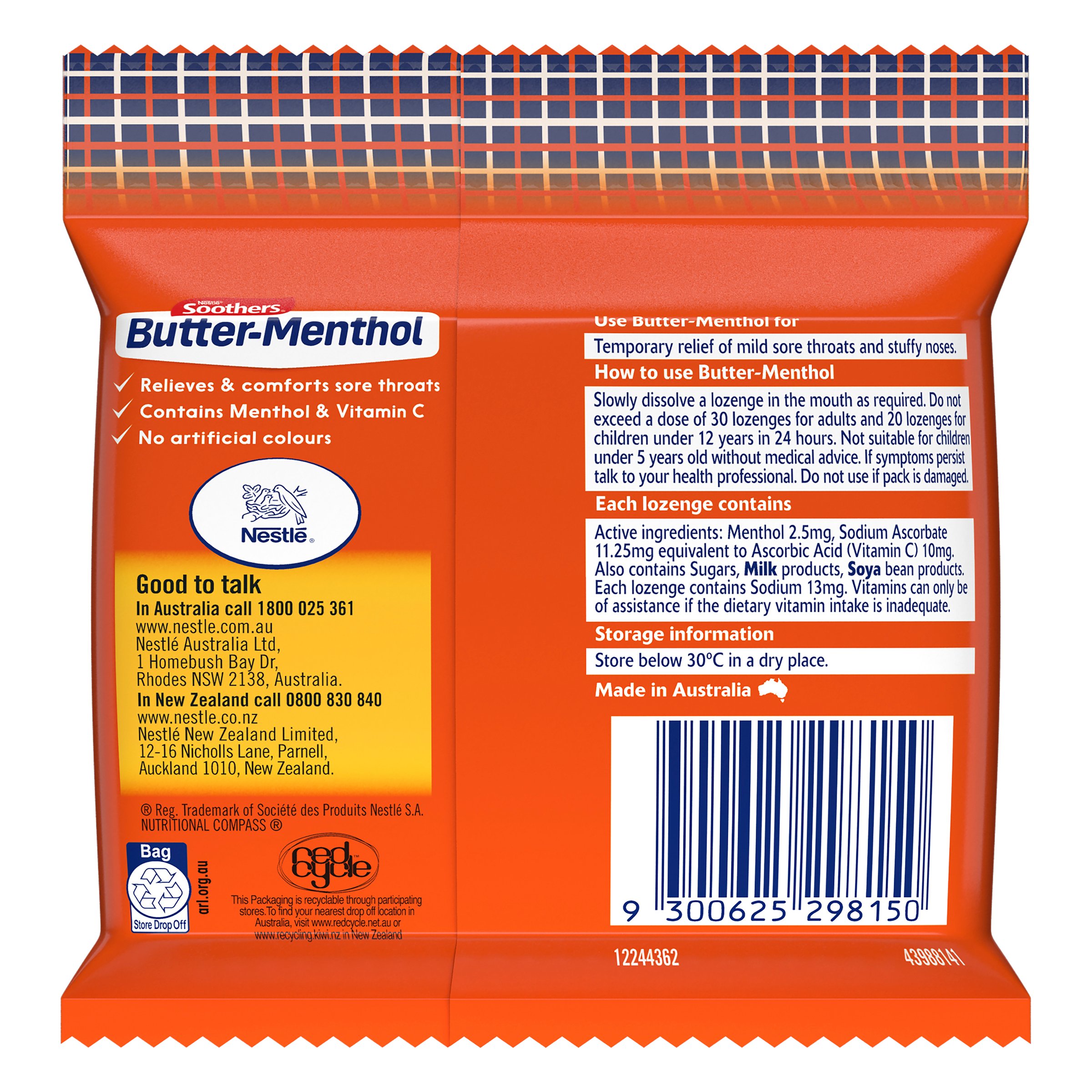 Butter Menthol Stick 10 Lozenges - 3 pack - Image 2