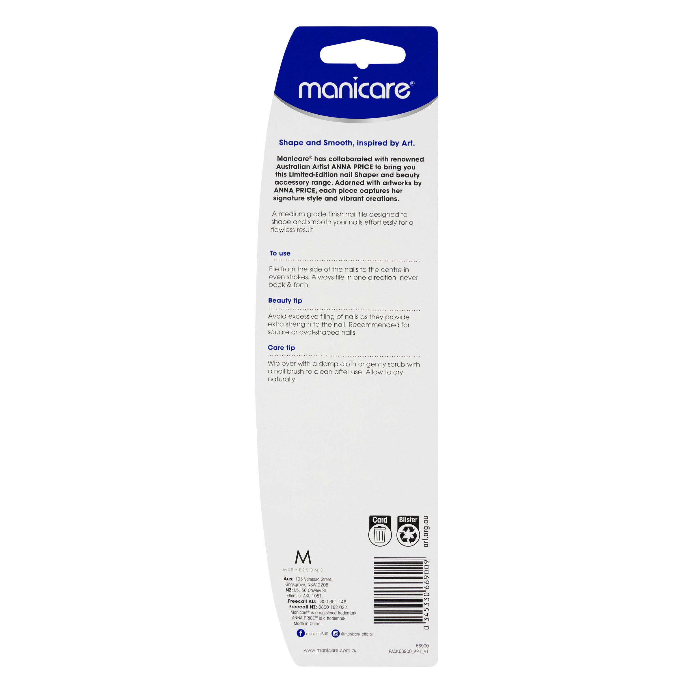 Manicare Nail Shapers Fashion Medium - 2 pack - Image 2