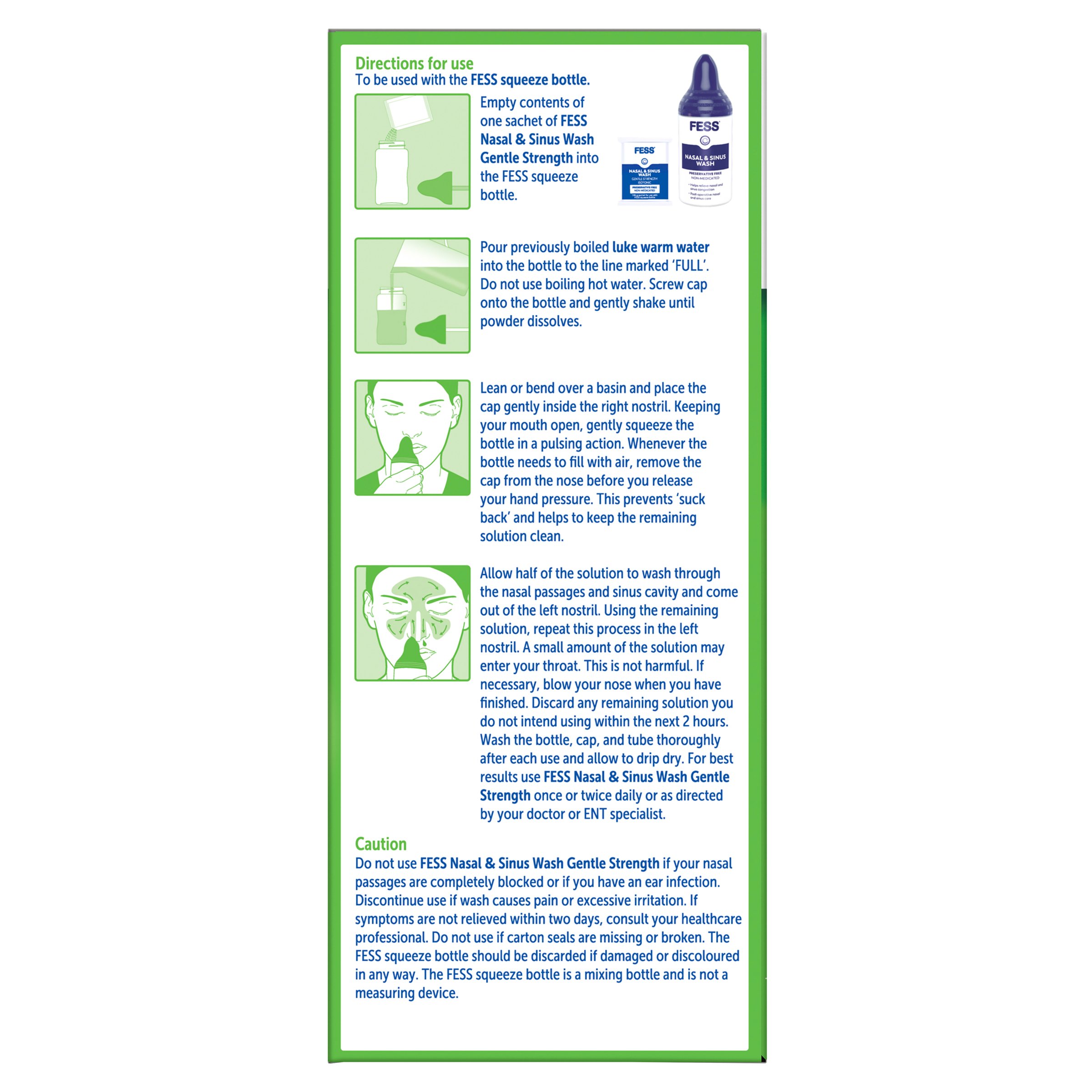 Fess Nasal & Sinus Wash Kit Gentle Strength 12 sachets - Image 4