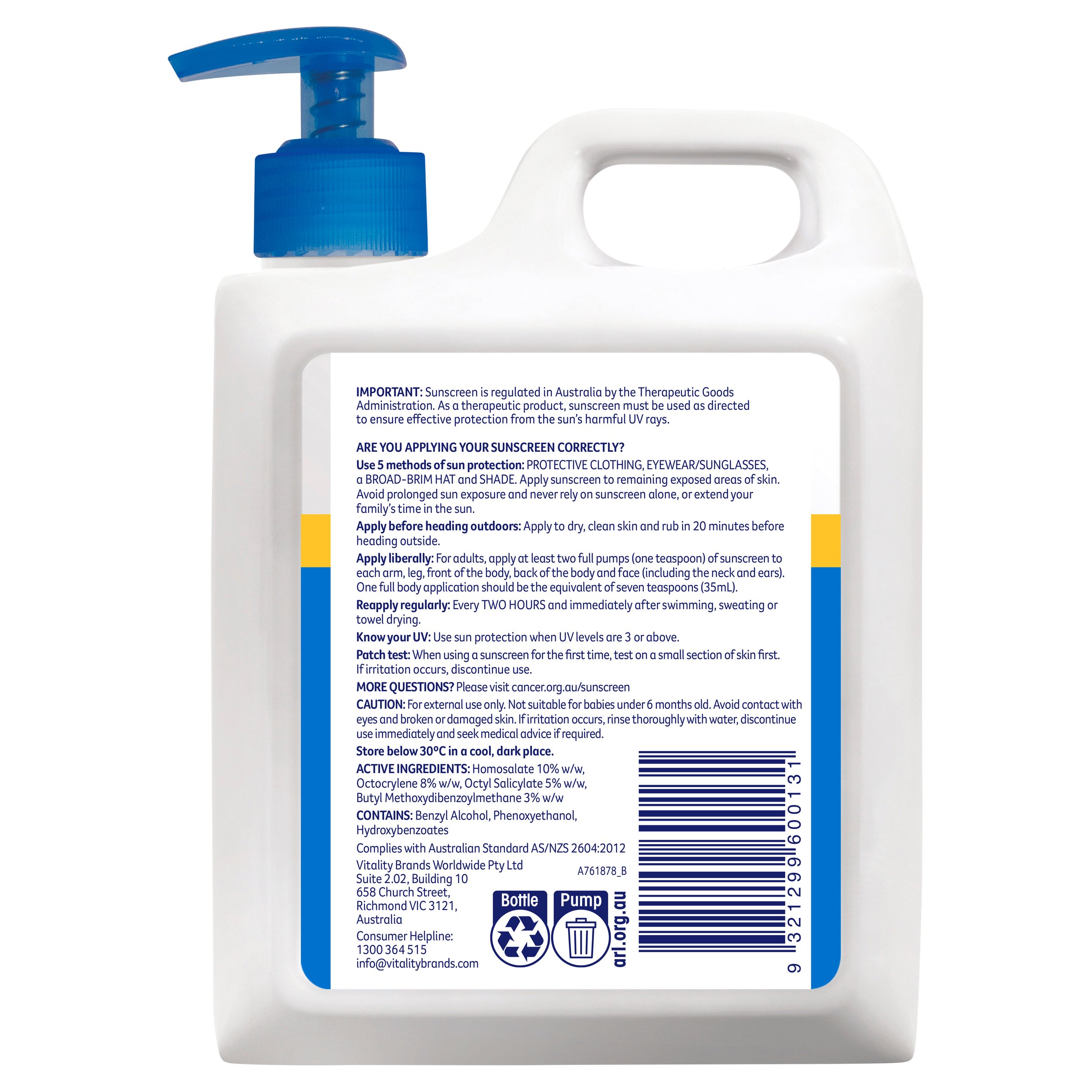 Cancer Council Ultra Sunscreen SPF50+ - 1 litre - Image 2