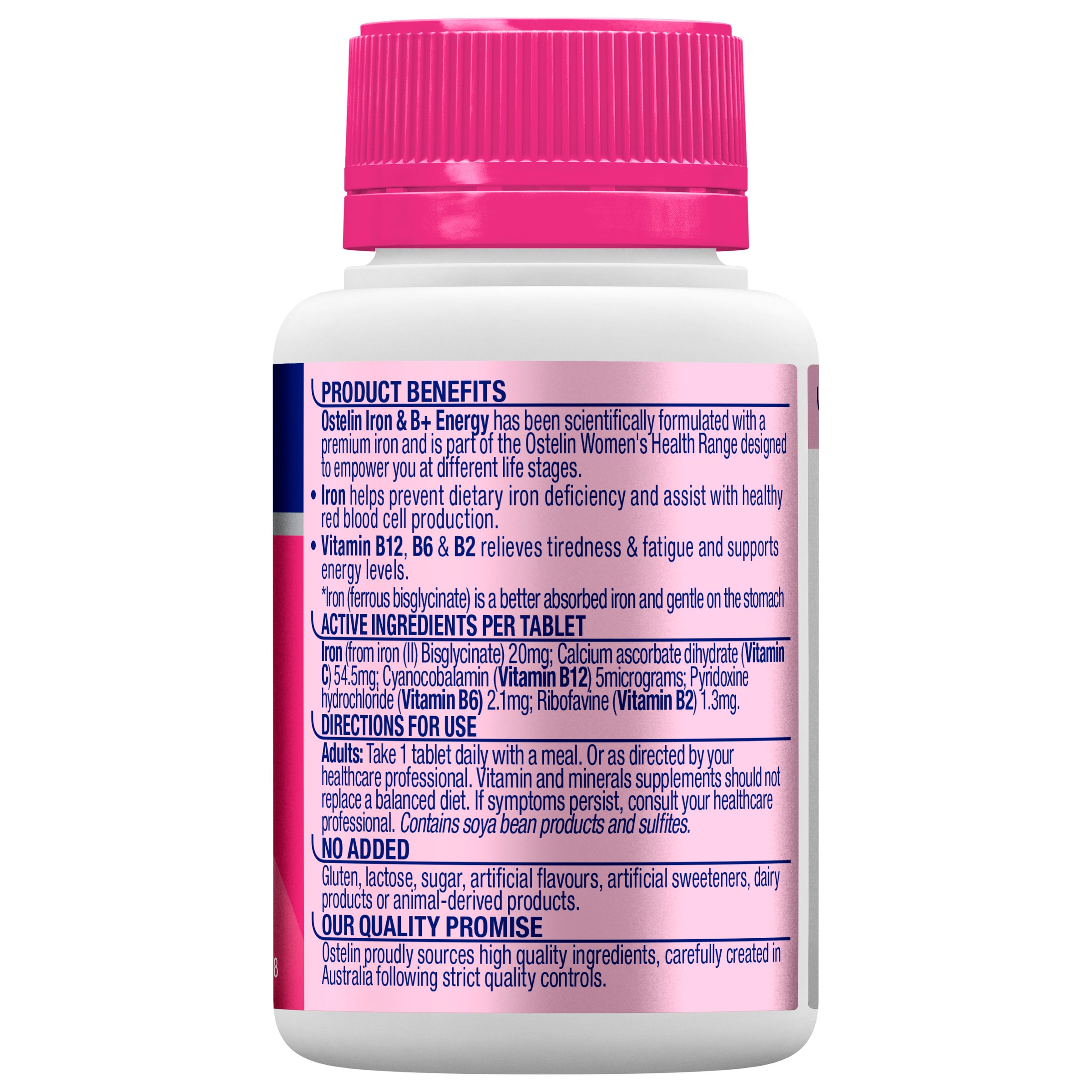 Ostelin Iron & B+ Energy 30 tablets - Image 2