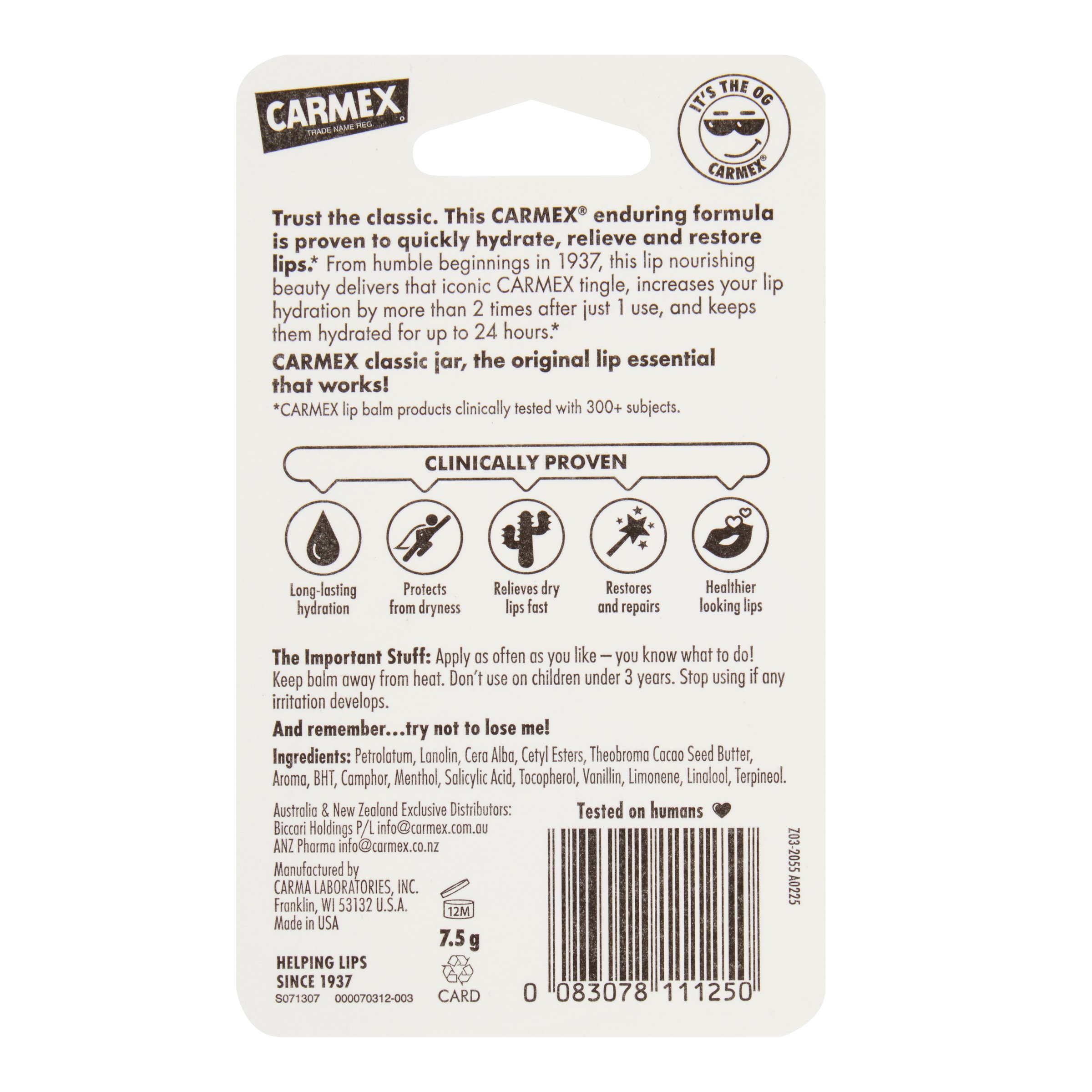 Carmex Moisturising Lip Balm Pot 7.5g - Image 2