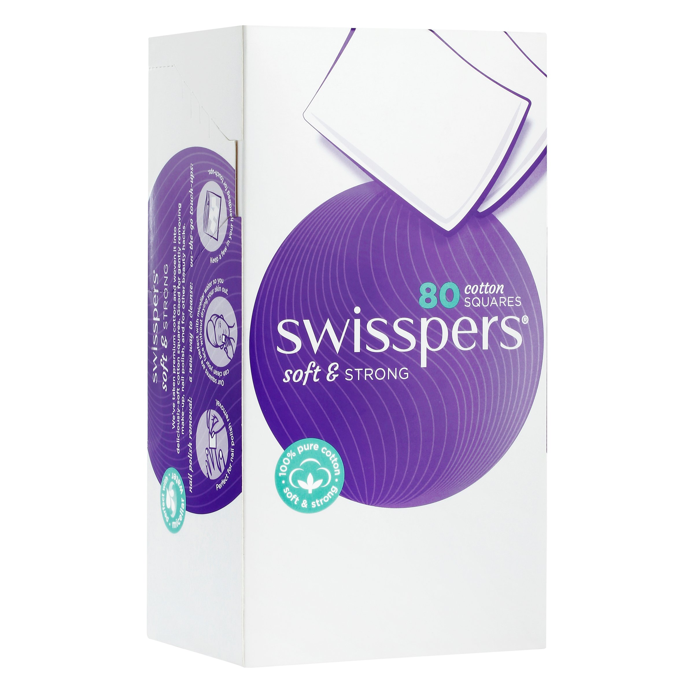 Swisspers Cotton Squares 80 pack - Image 7