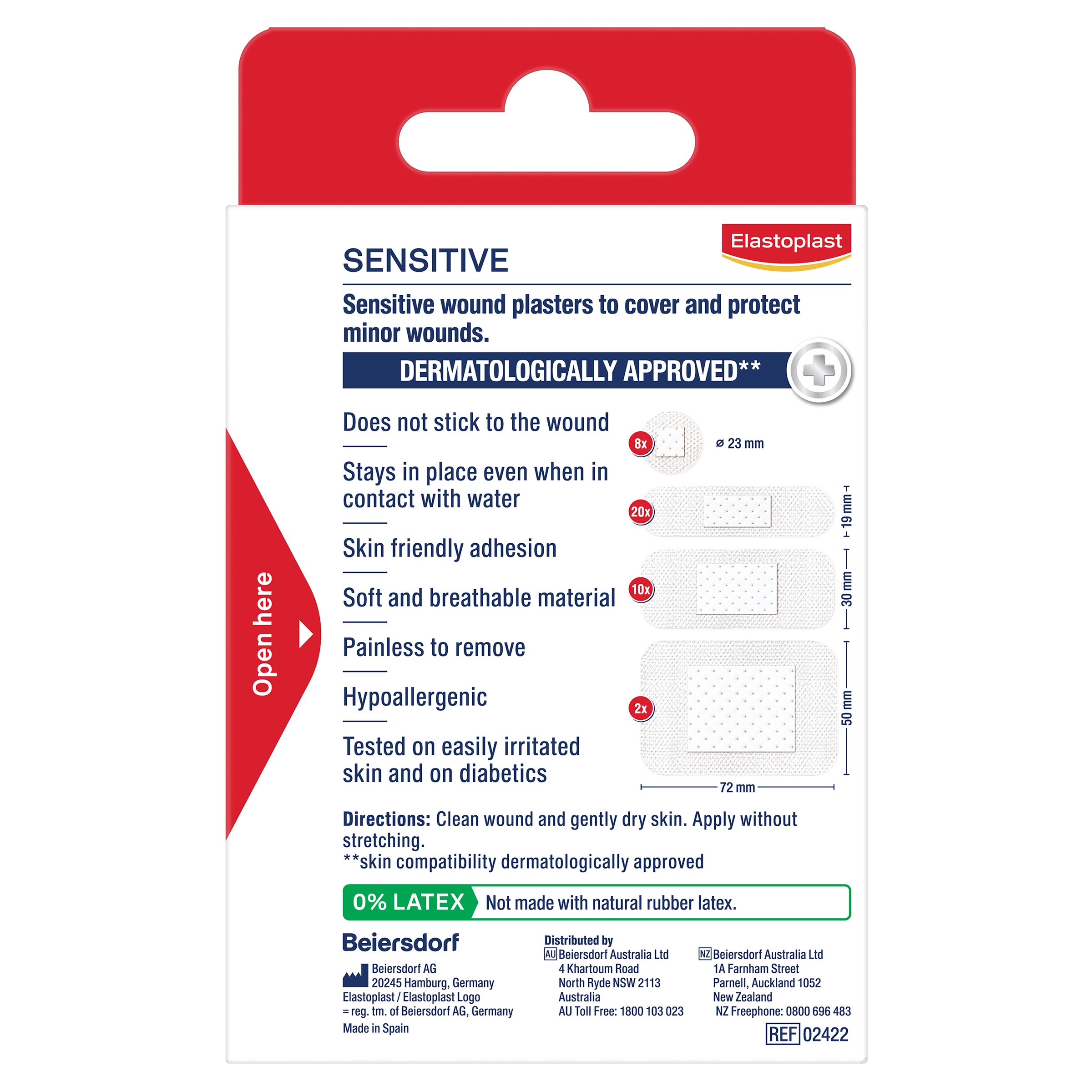 Elastoplast Sensitive Strips Assorted Shapes 40 pack - Image 2