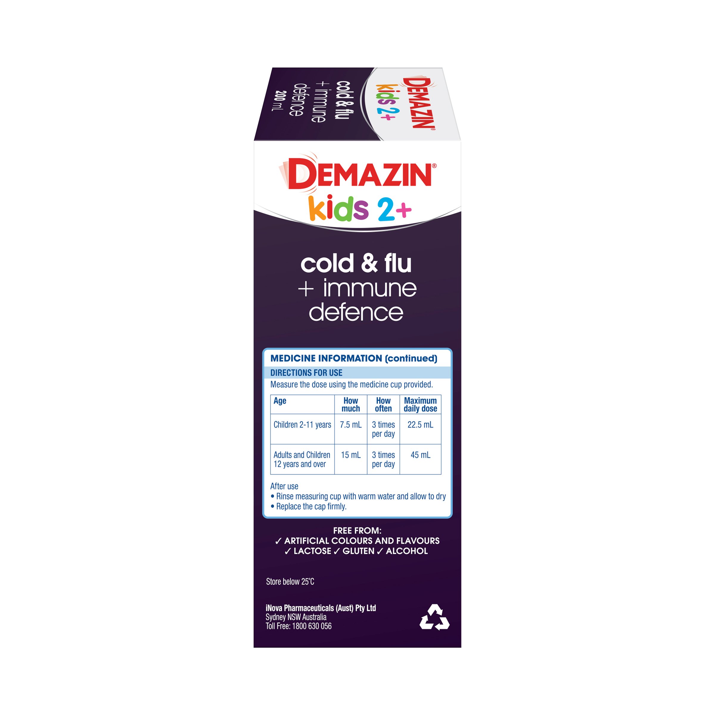 Demazin Cold And Flu + Immune Defence 200ml - Image 4