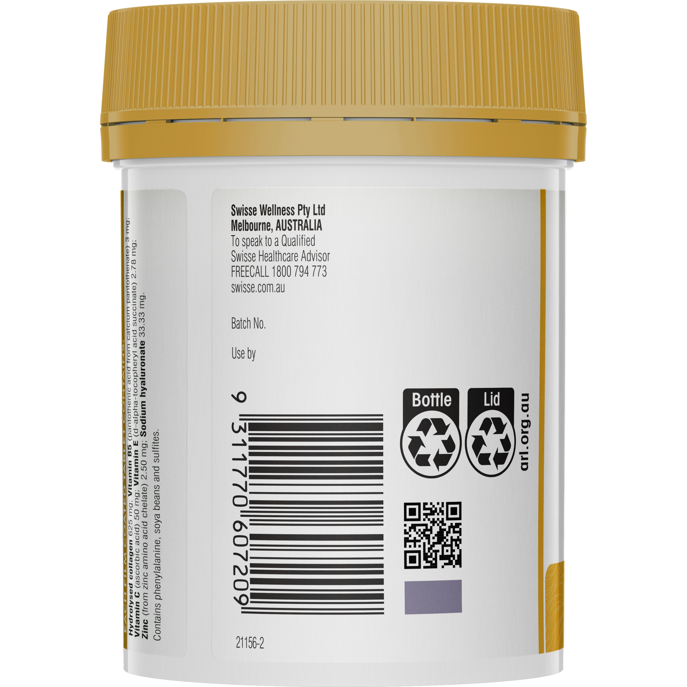 Swisse Beauty Collagen + Hyaluronic Acid Booster 80 tablets - Image 3
