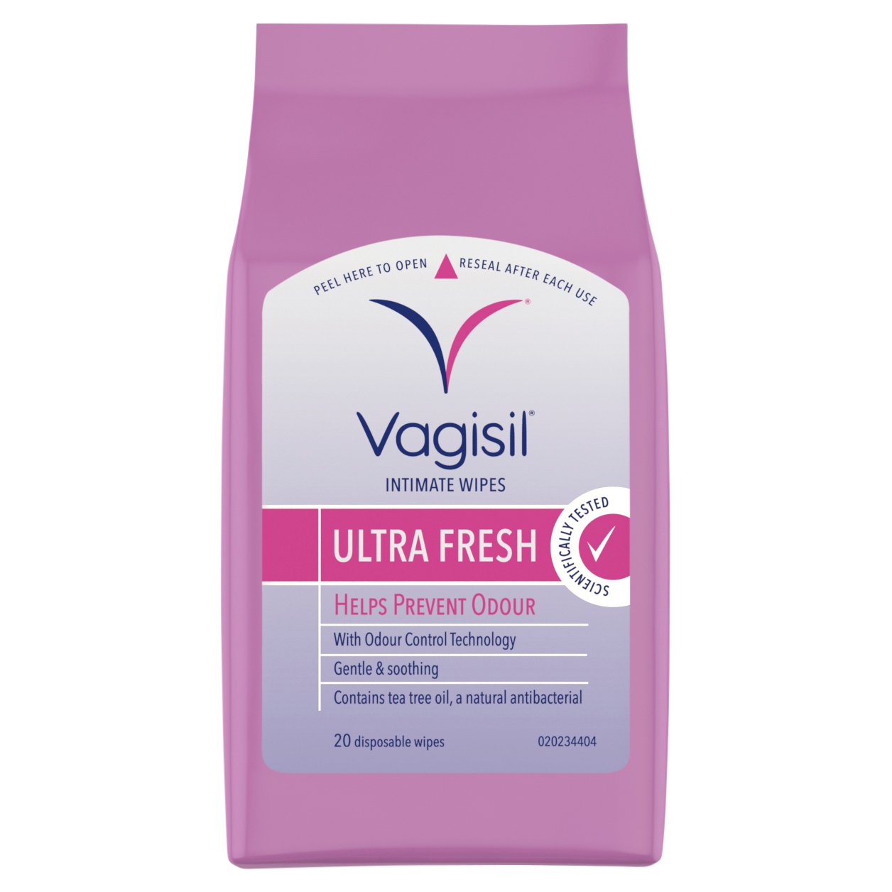Vagisil Feminine Pouch Wipes 20 pack - Image 3