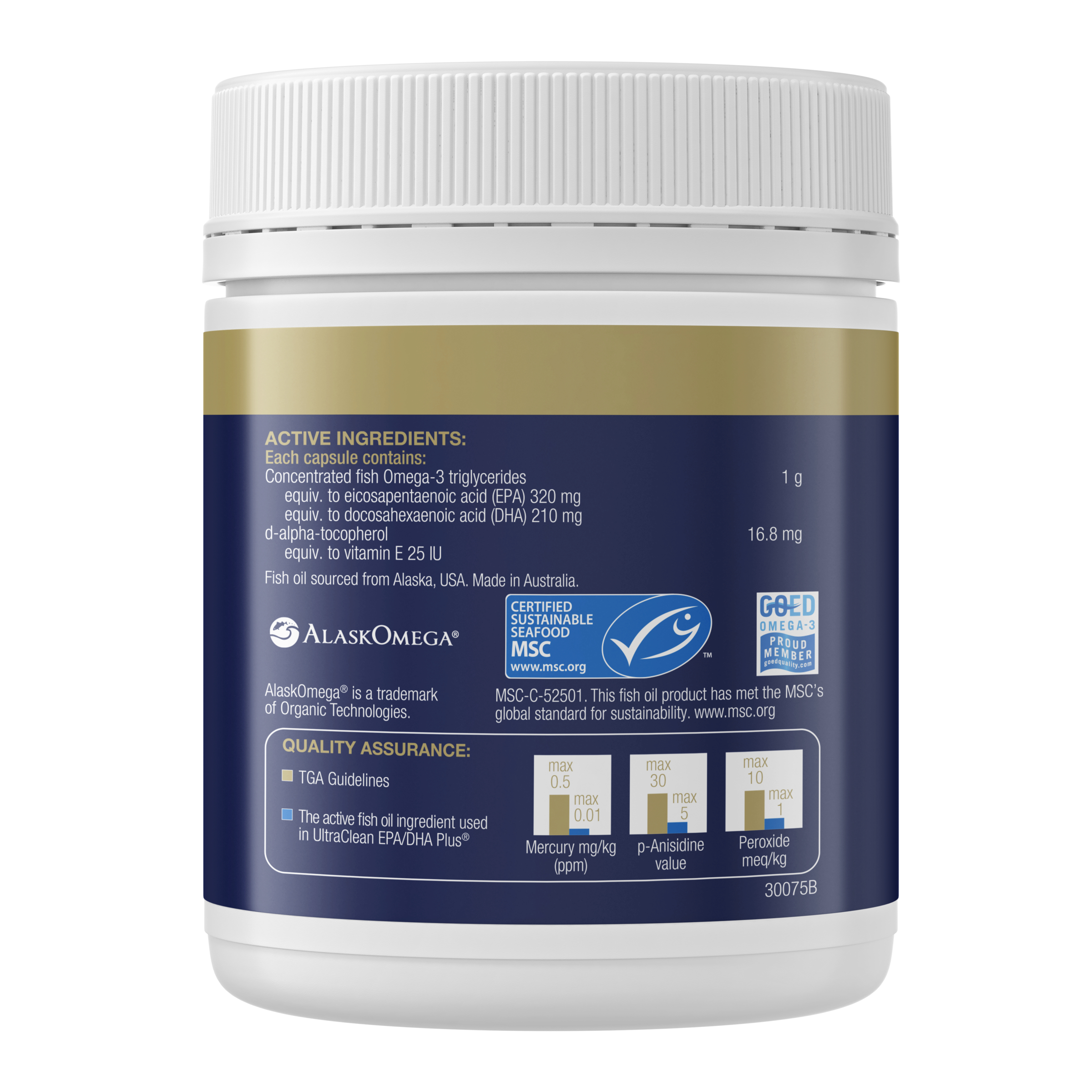 BioCeuticals UltraClean EPA/DHA Plus Vanilla Scented 240 soft capsules - Image 2