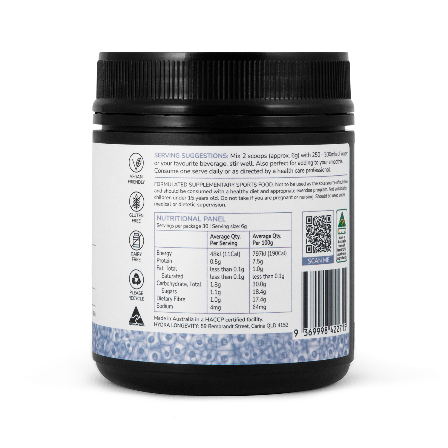 Hydra Longevity Healthy Ageing 180g - Image 3