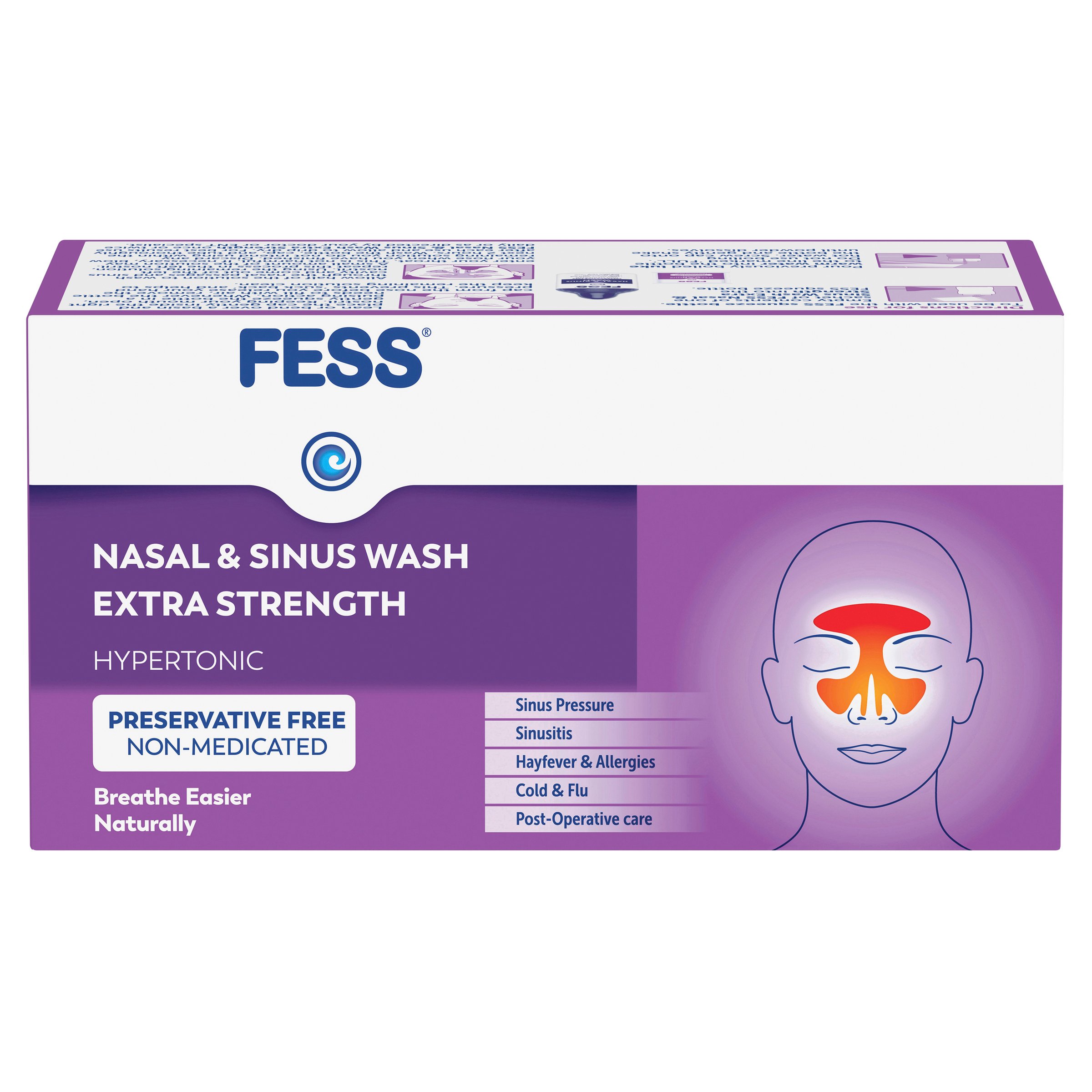 Fess Nasal & Sinus Wash Extra Strength Refill 24 sachets - Image 1