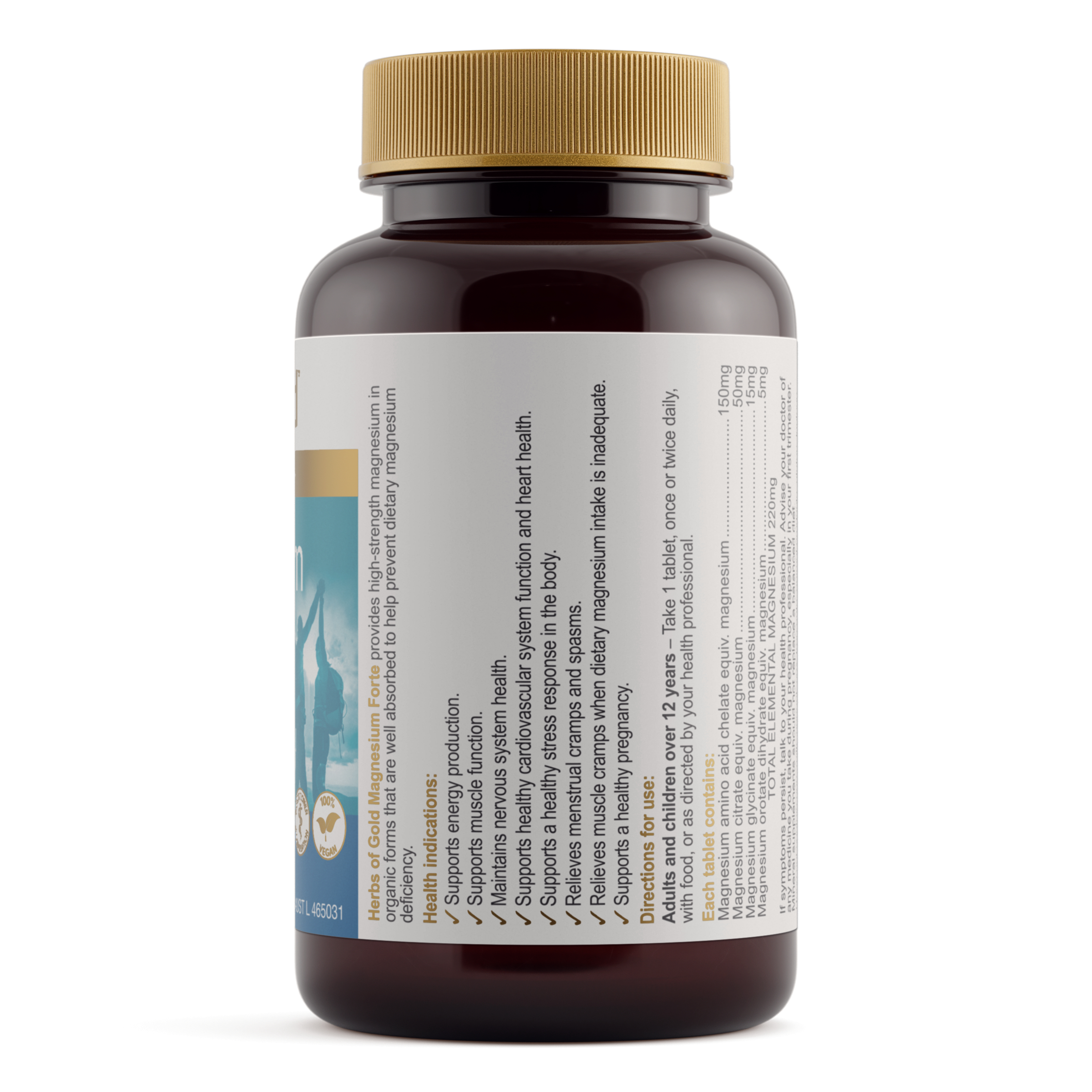 Herbs of Gold Magnesium Forte 60 tablets - Image 2