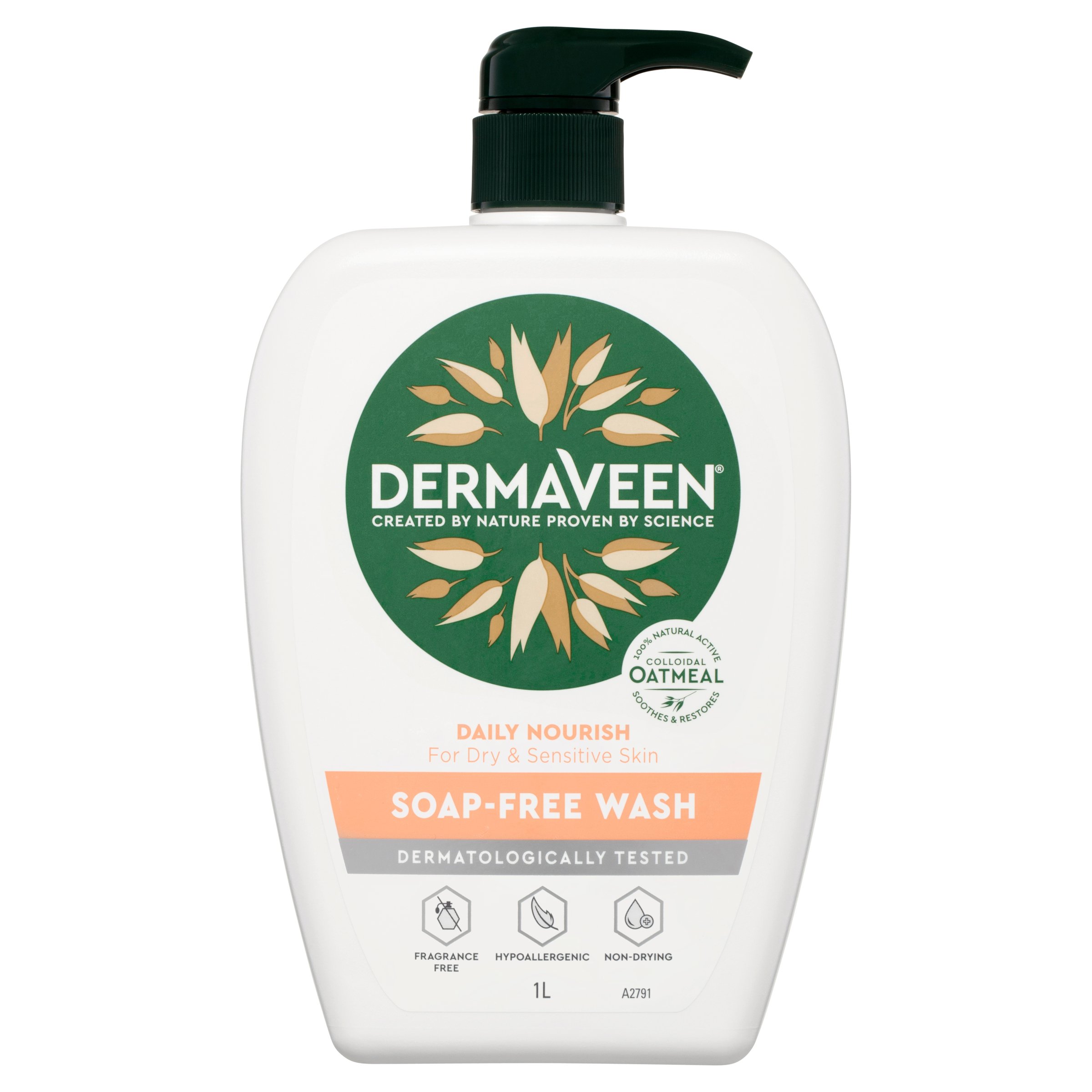 DermaVeen Daily Nourish Soap Free Wash 1 litre - Image 1