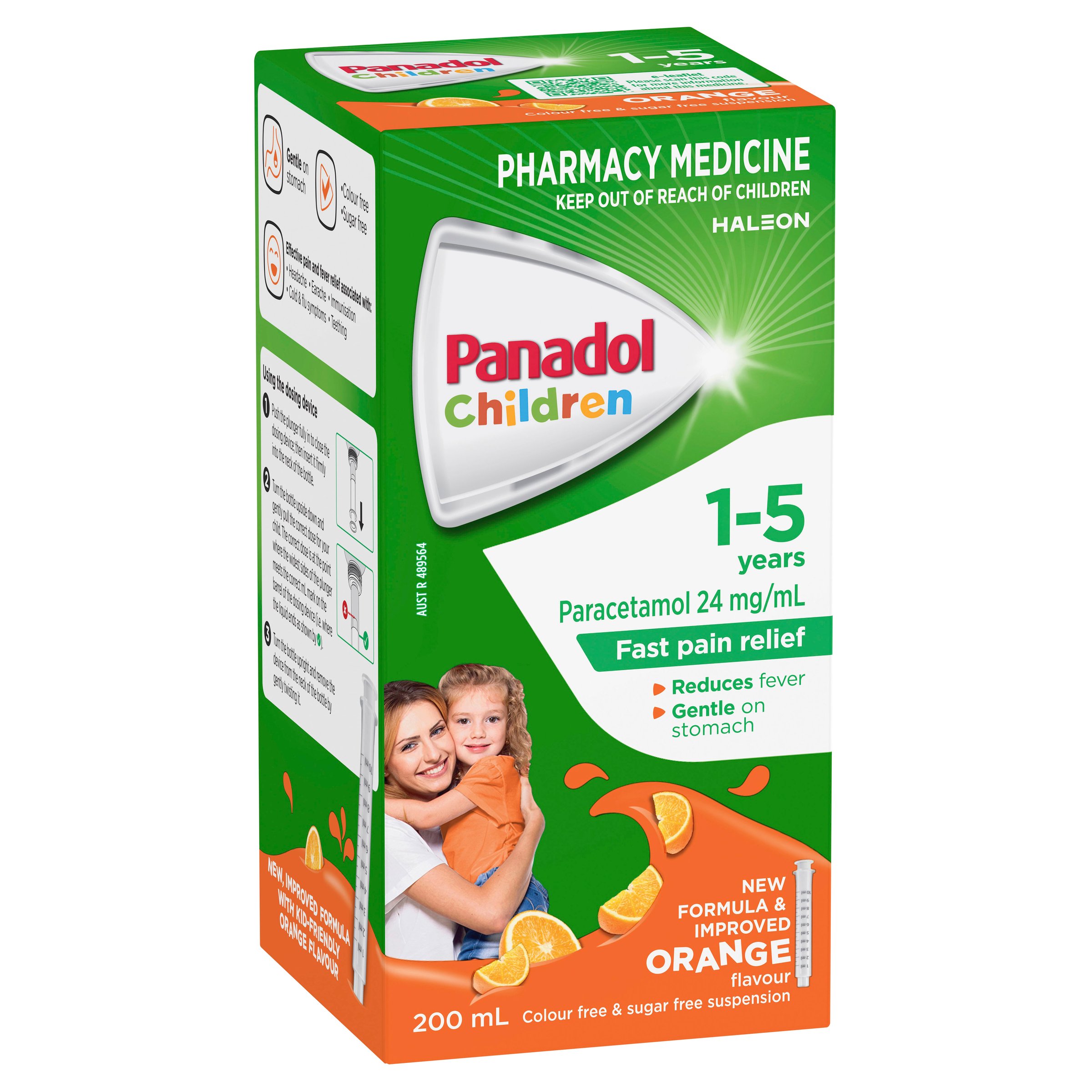 Panadol Children 1-5 Years Colourfree Suspension Orange Flavour 200ml - Image 13