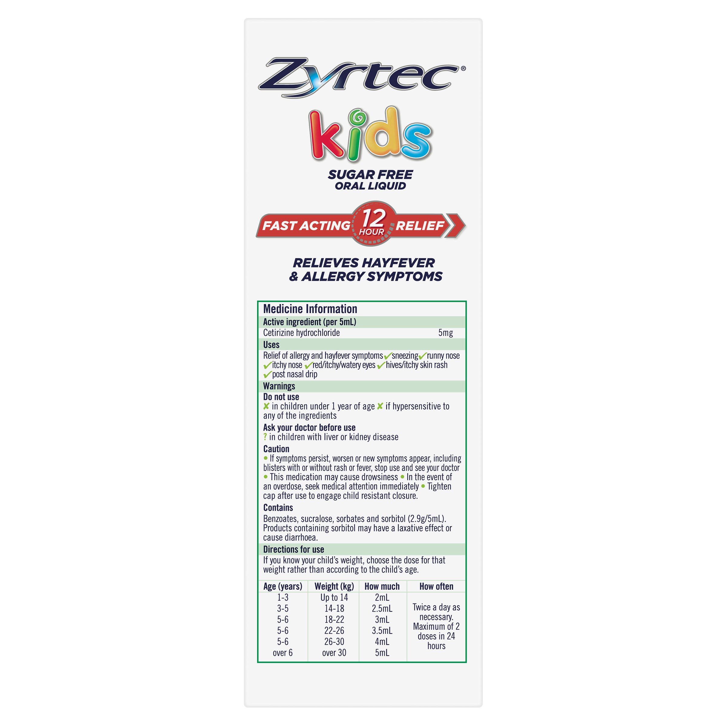 Zyrtec Kids Liquid Grape 120ml - 2 pack - Image 4