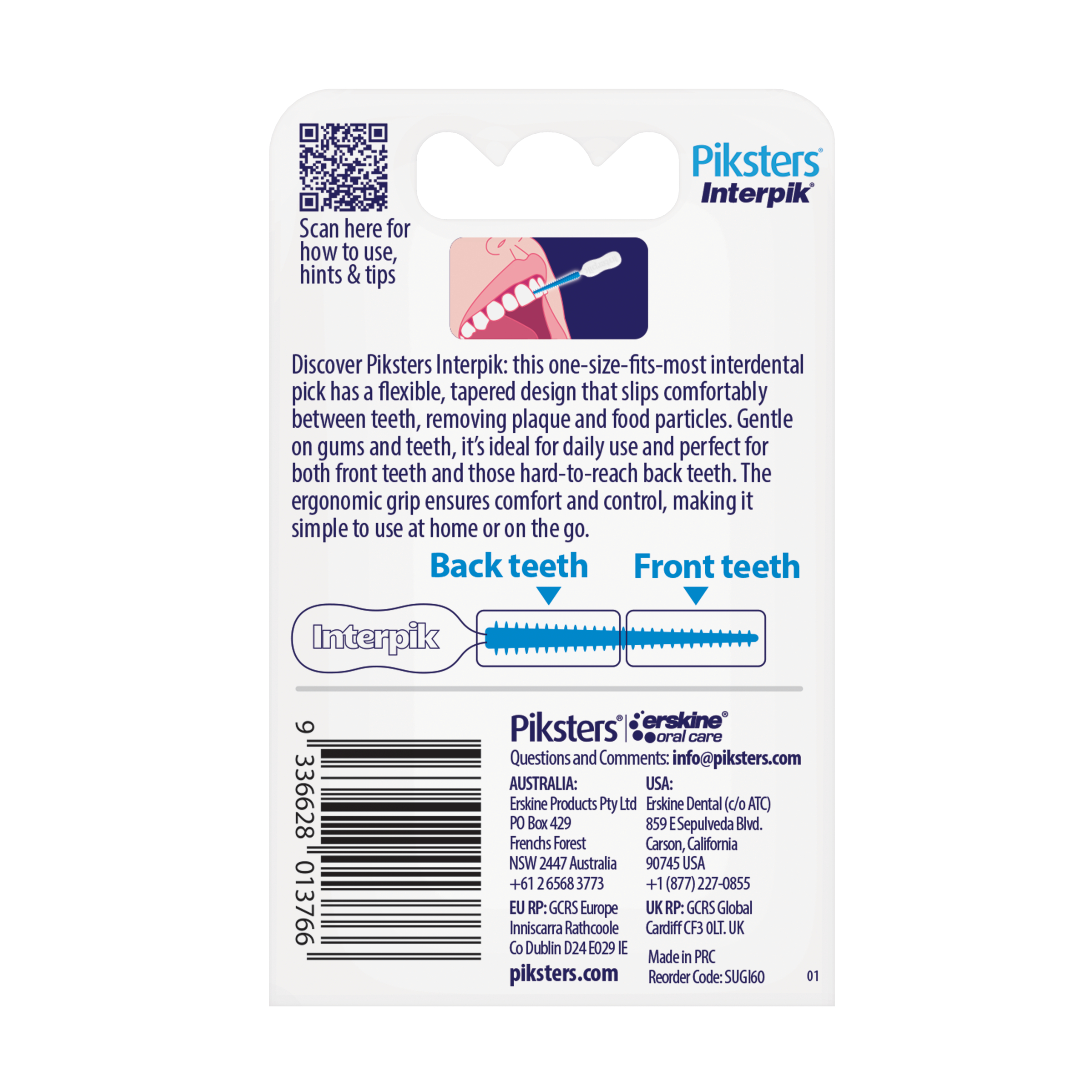 Piksters Interpik Interdental Brushes 60 pack - Image 2