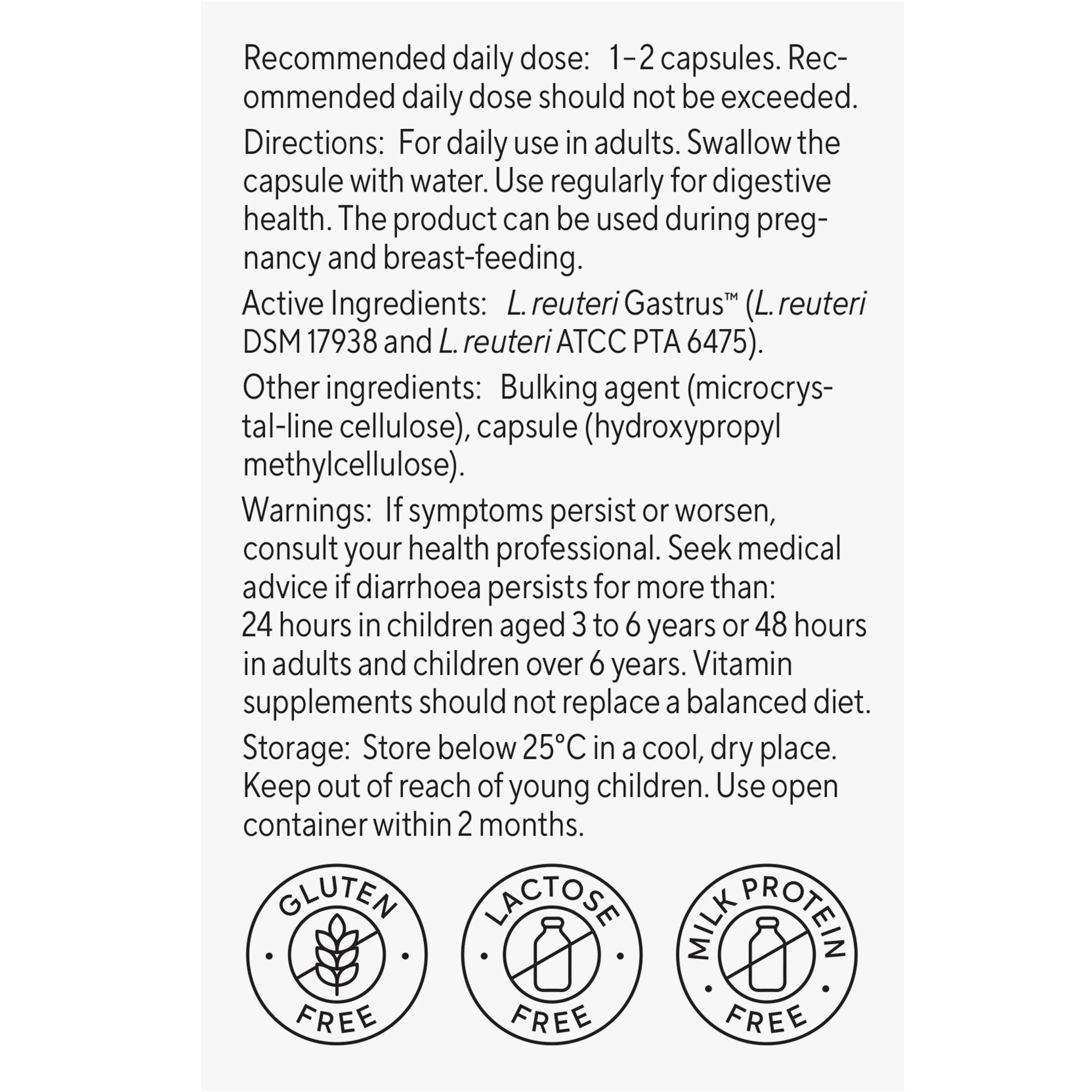 BioGaia Gastrus Pure Capsules 30 Pack - Image 3