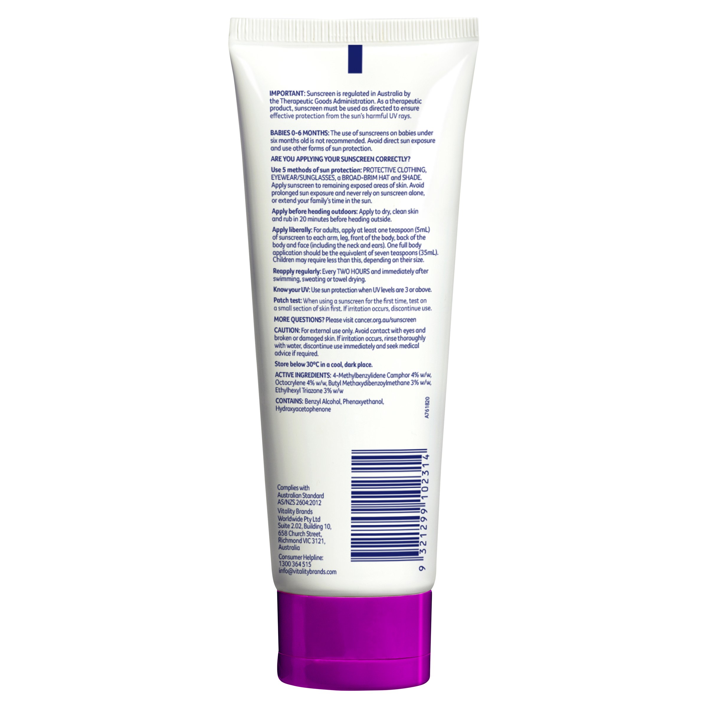 Cancer Council Kids Sunscreen Tube SPF 50+ - 110ml - Image 2